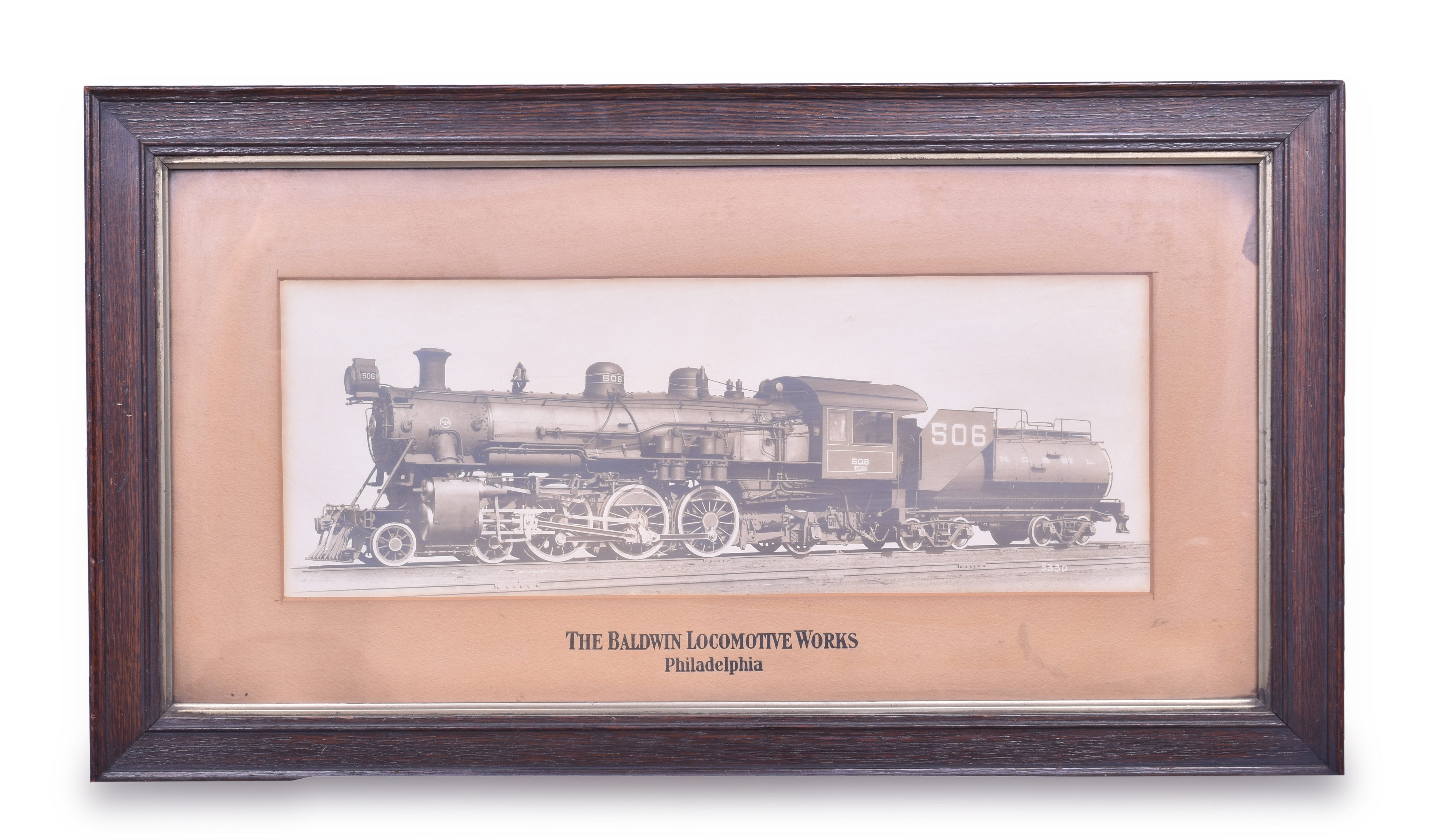 131 - Nashville Chattanooga & St. Louis Railway #506 4-6-2 Baldwin Locomotive Works Builders Photograph thumbnail