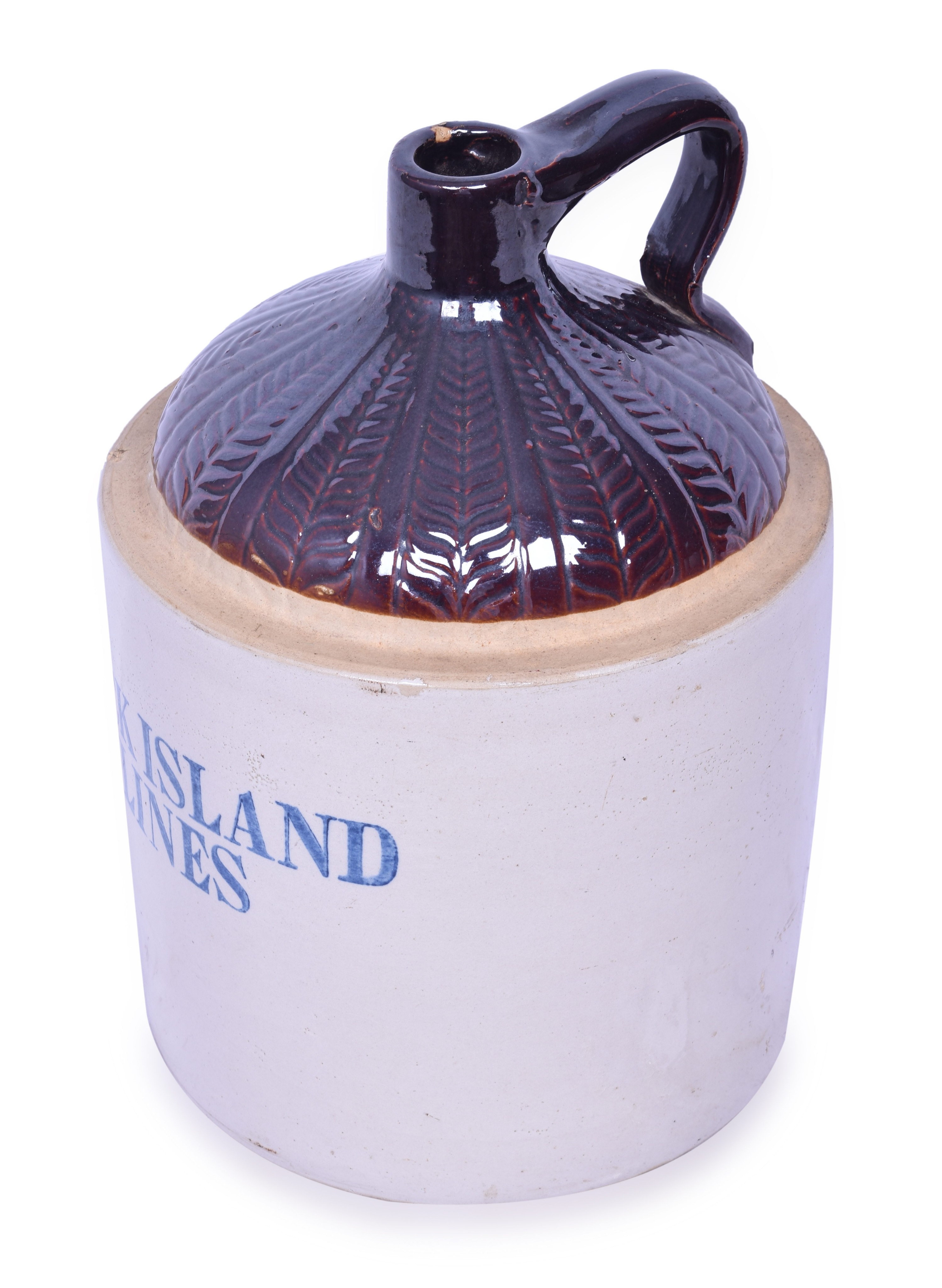 136 - Rock Island Lines Railroad Stoneware Jug thumbnail