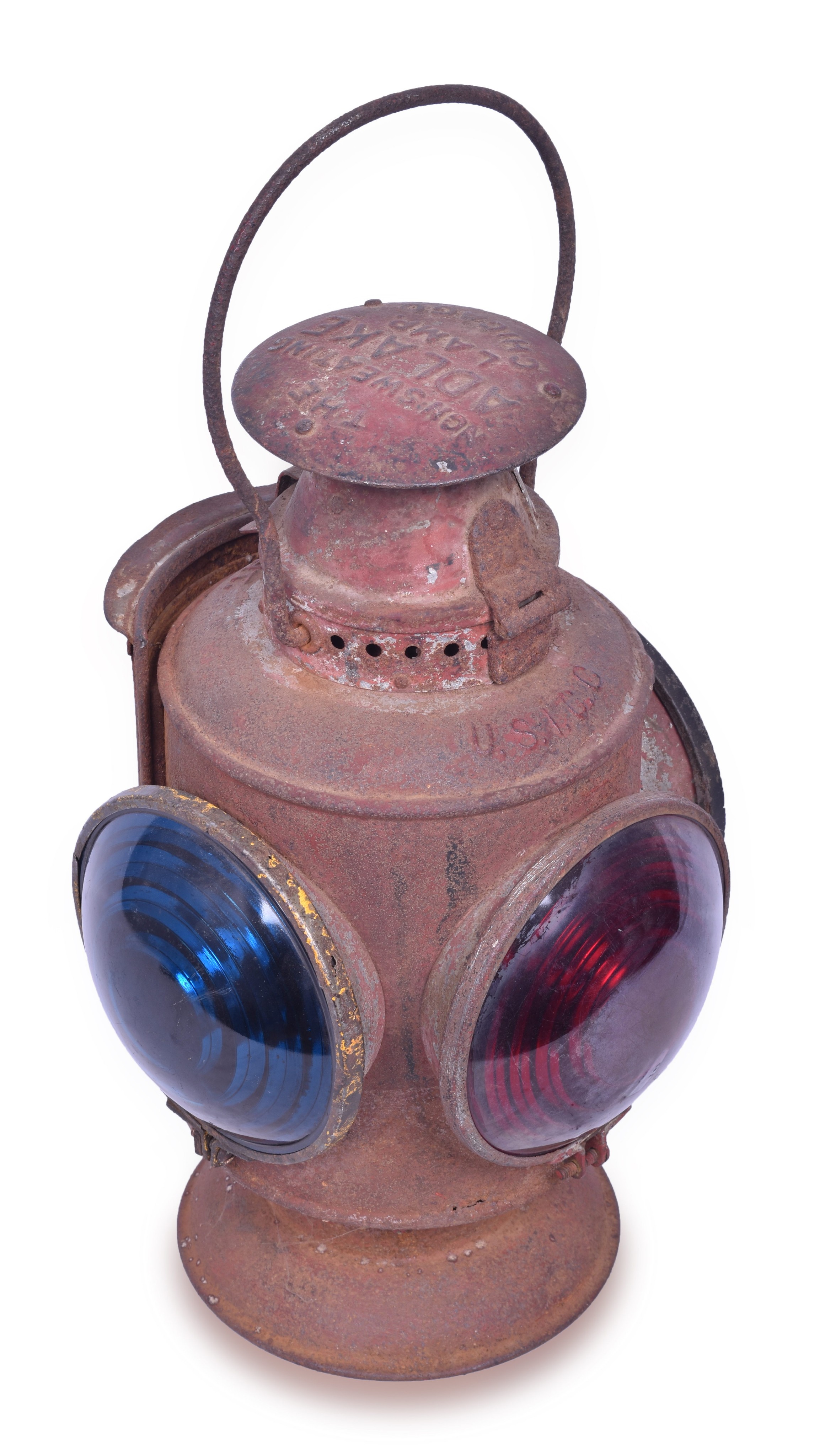 142 - Adams & Westlake / Adlake U.S.I.C.C Railroad Marker Lamp - Right - Partial Restoration thumbnail