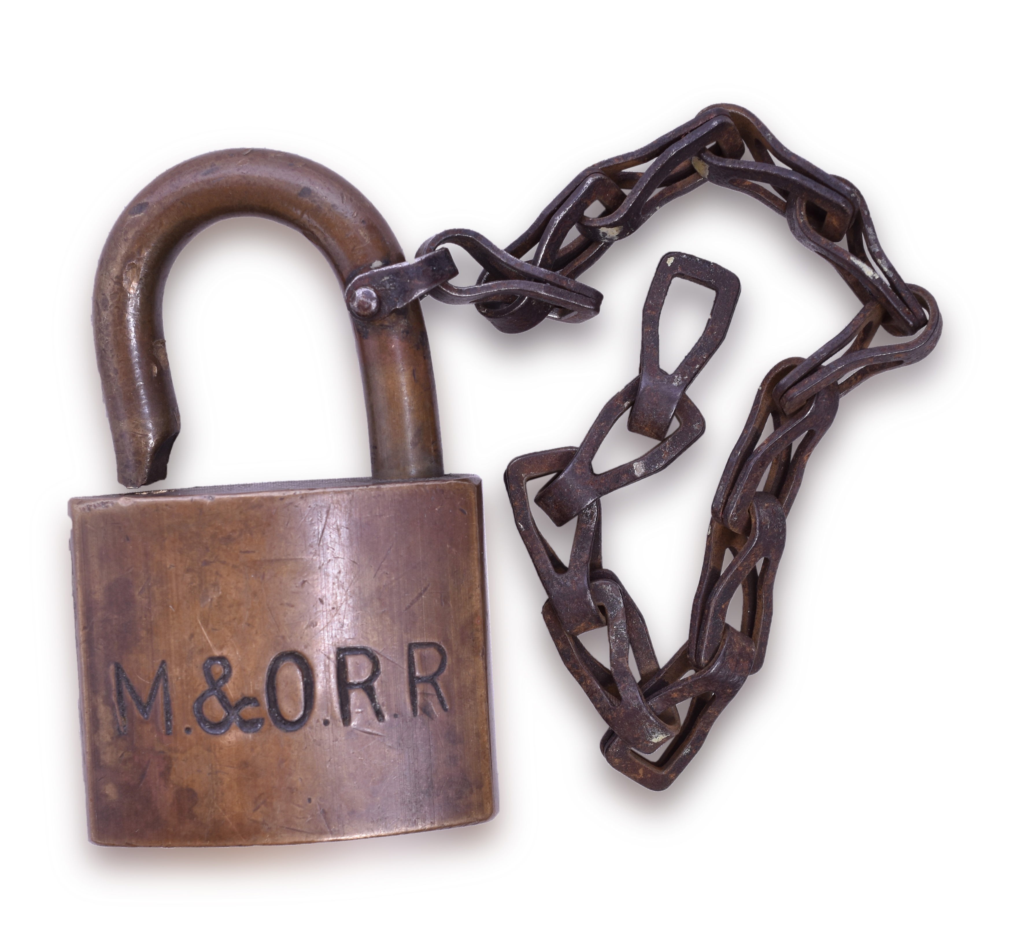 158 - Mobil & Ohio Railroad Brass Corbin Lock thumbnail