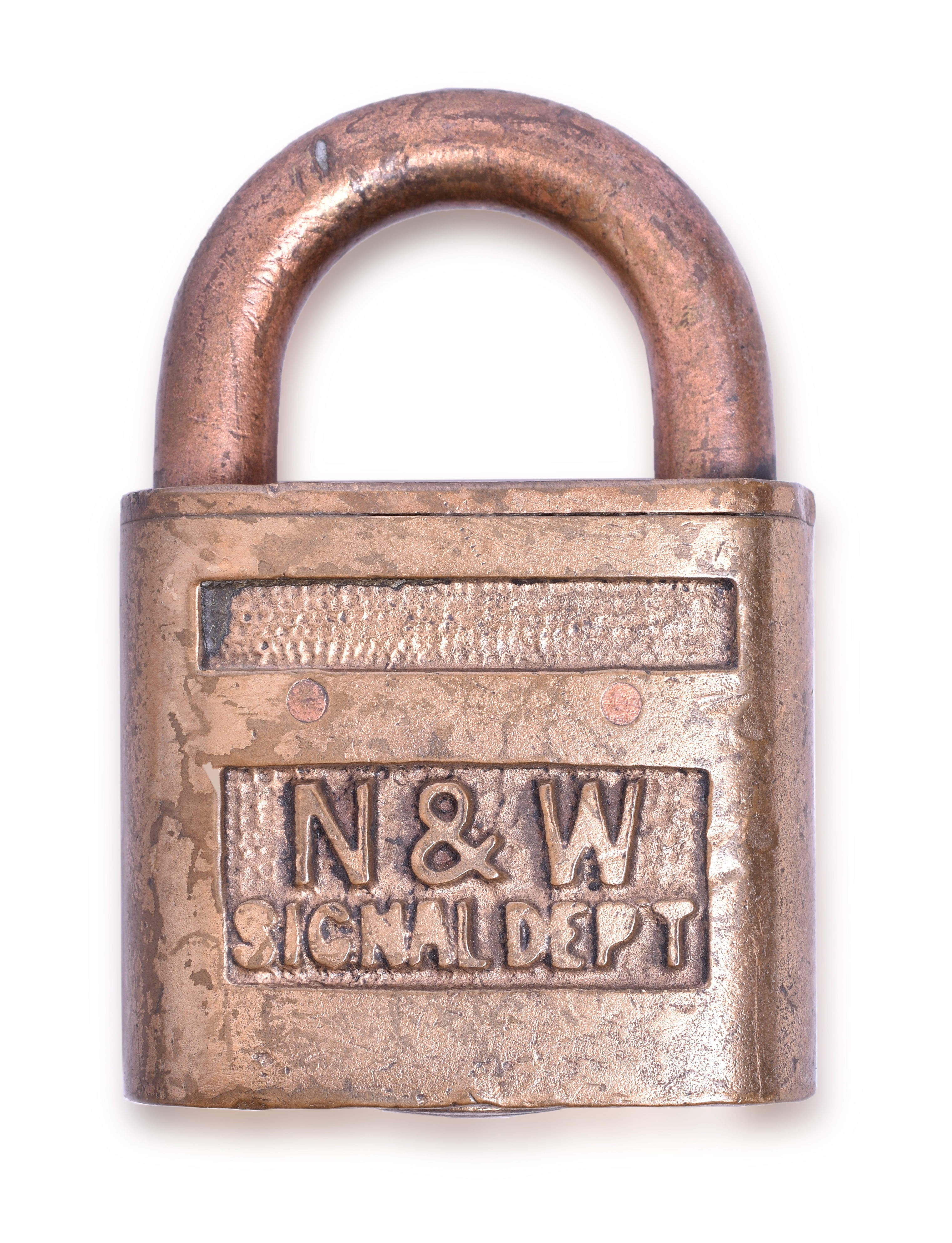 178 - Norfolk and Western Railroad Cast Brass Signal Department Lock thumbnail