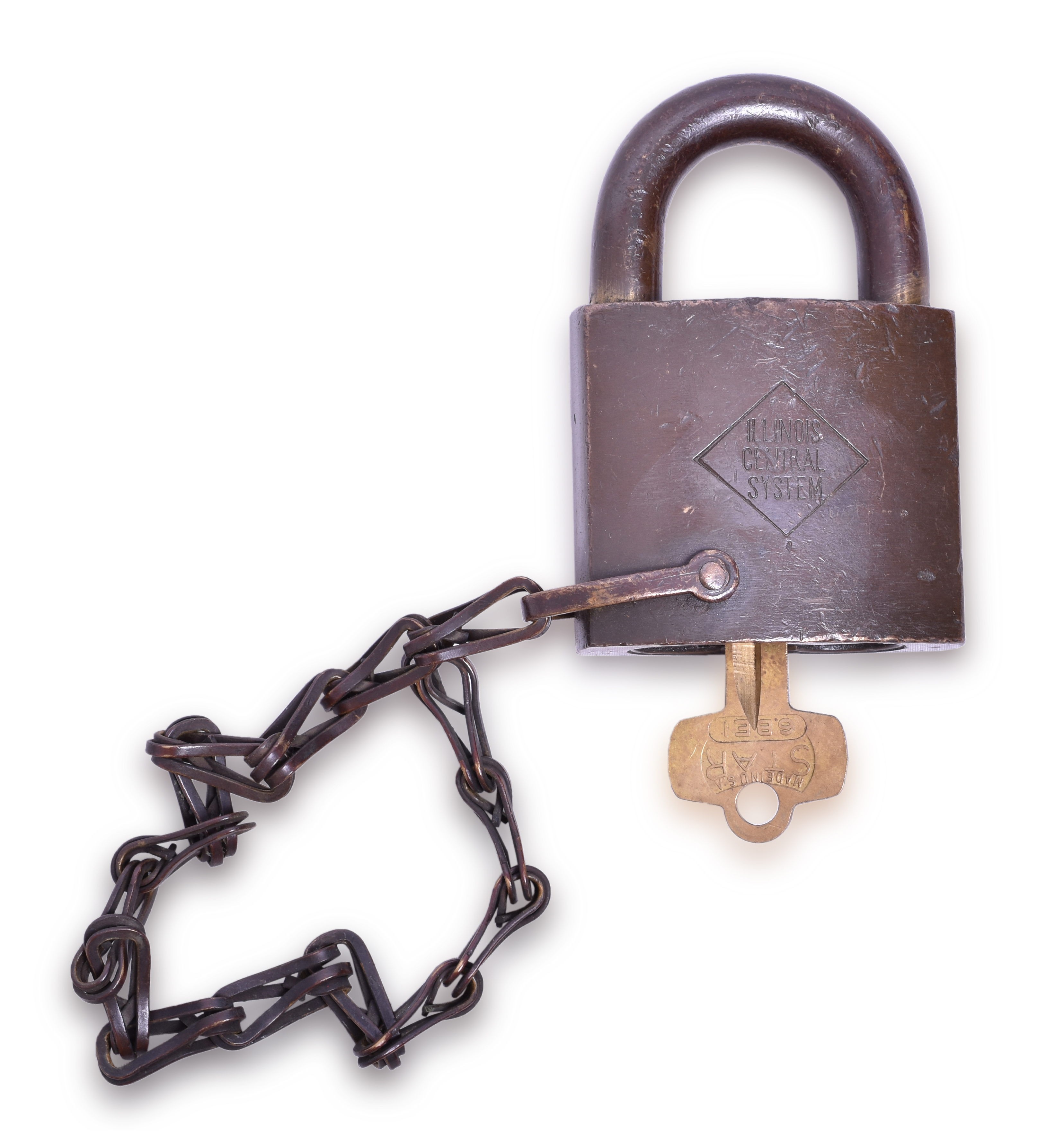 194 - Illinois Central Railroad Best Brass Padlock with Key thumbnail