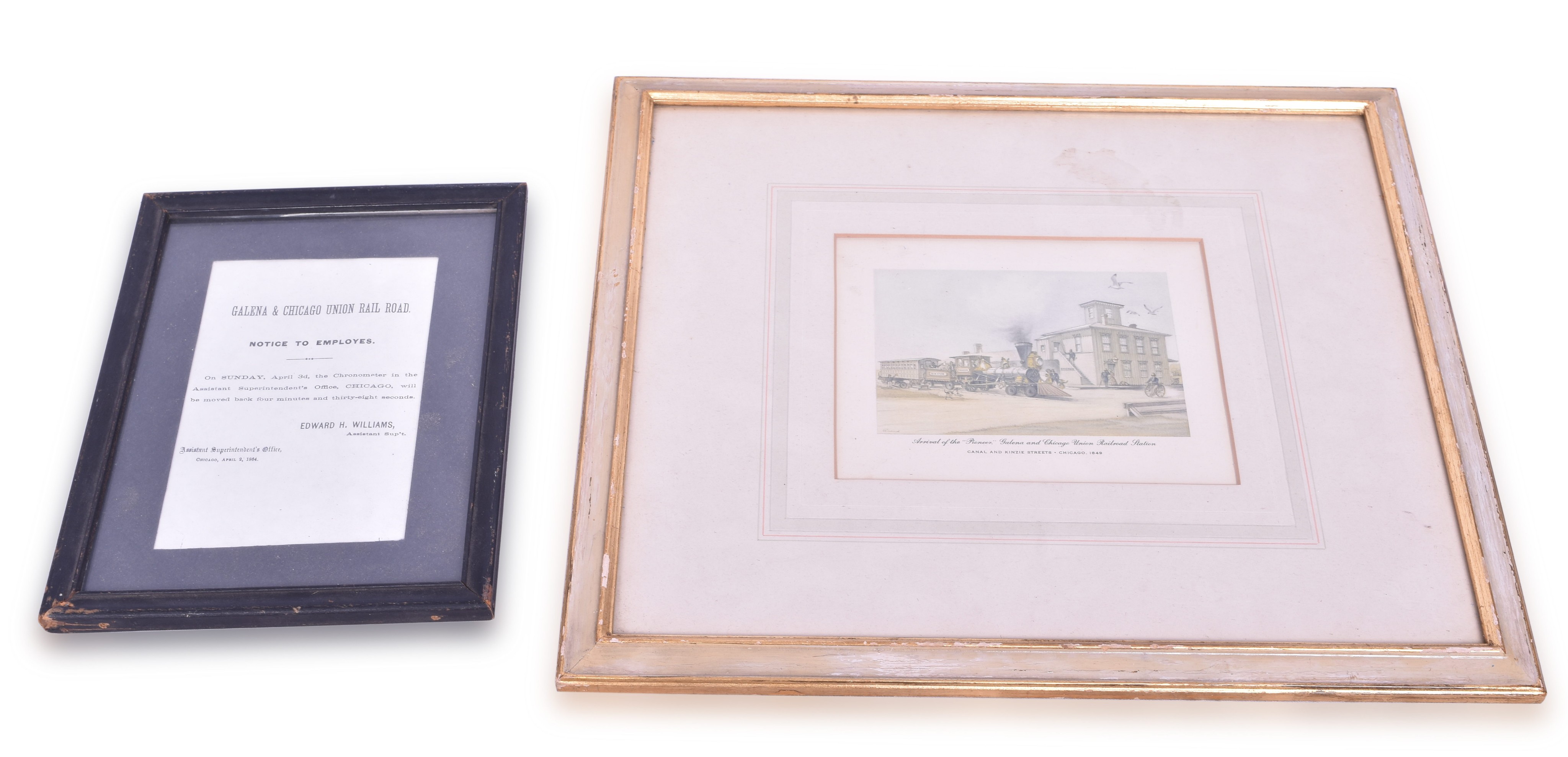 199 - Galena and Chicago Union Railroad - Arrival of the Pioneer 1849 and 1864 Reproduction Change Notice thumbnail