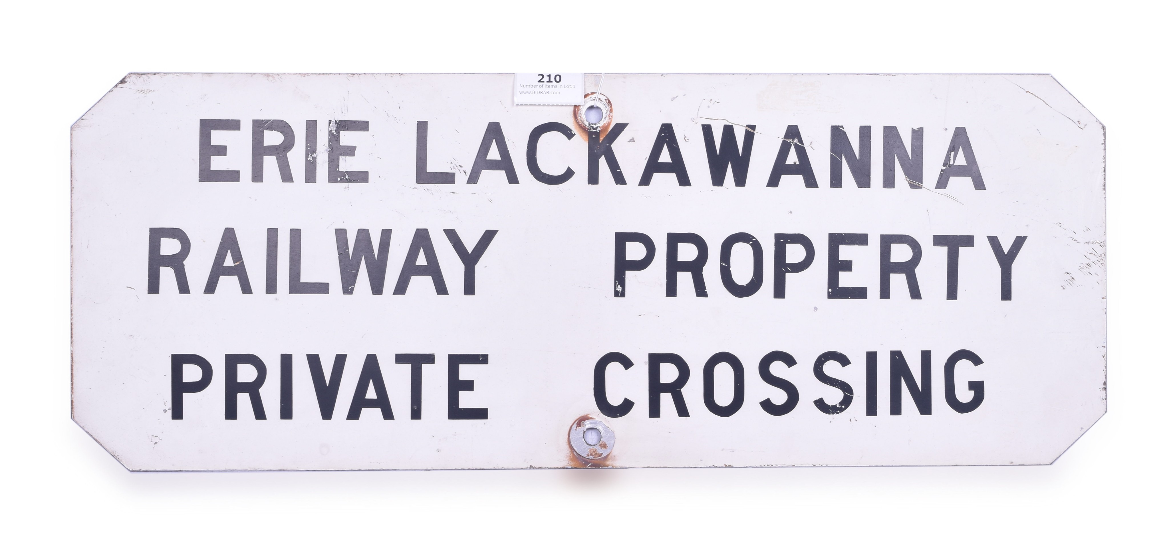 210 - Erie Lackawanna Railroad Private Crossing Sign thumbnail