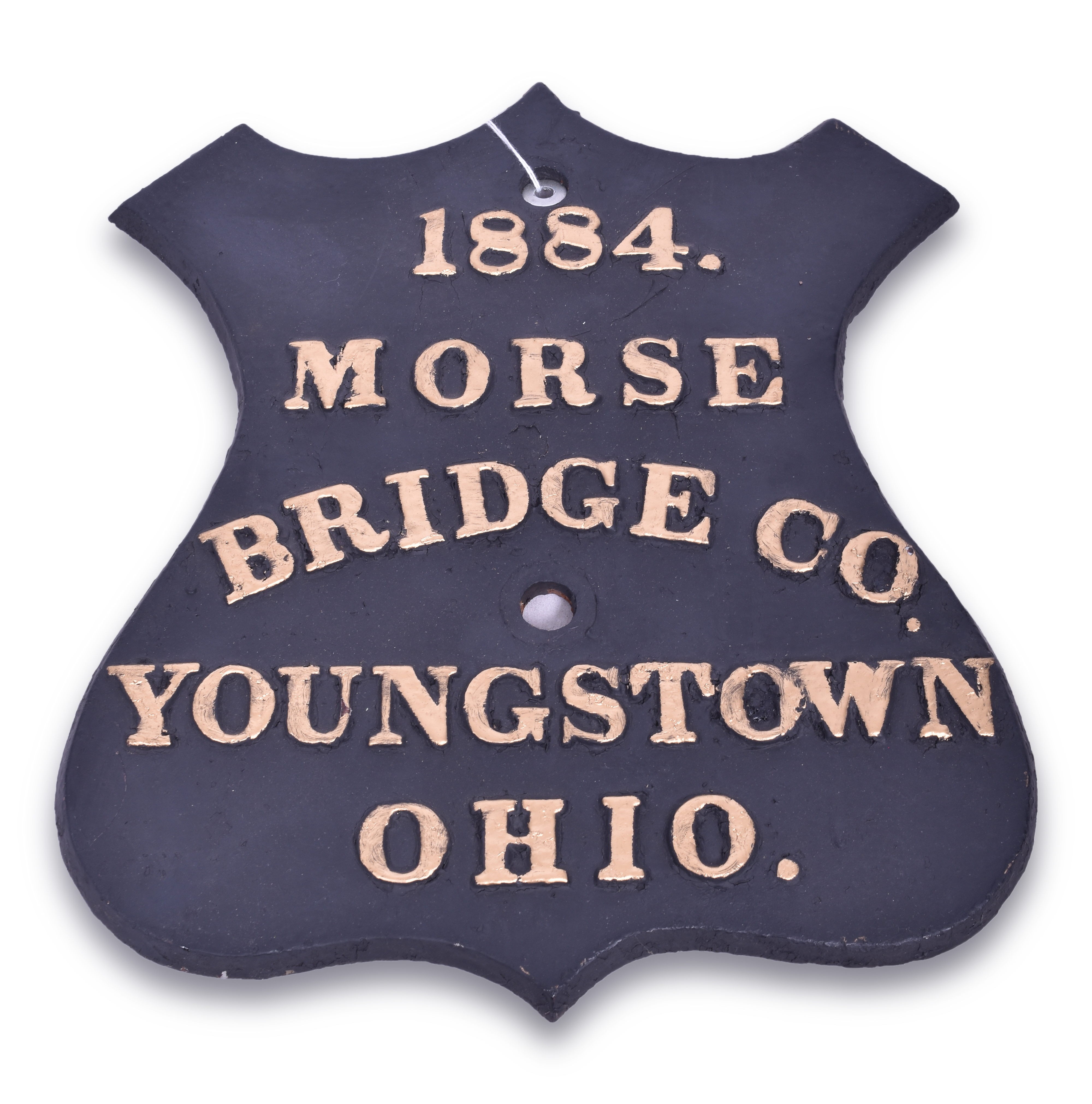 228 - 1884 Morse Bridge Company Cast Iron Builders Plate thumbnail