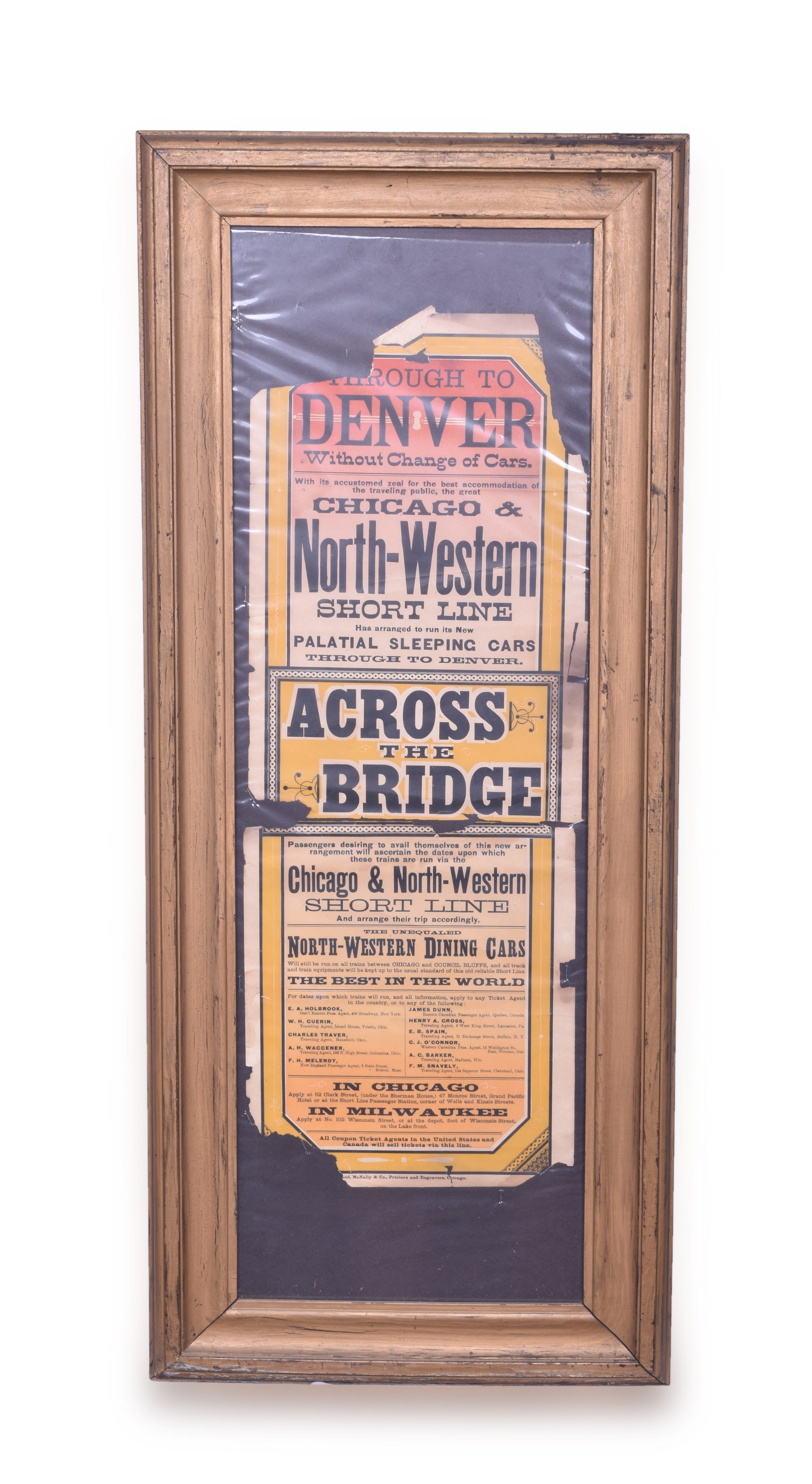 231 - Three Color Chicago and Northwestern Broad Sheet- Across the Bridge thumbnail