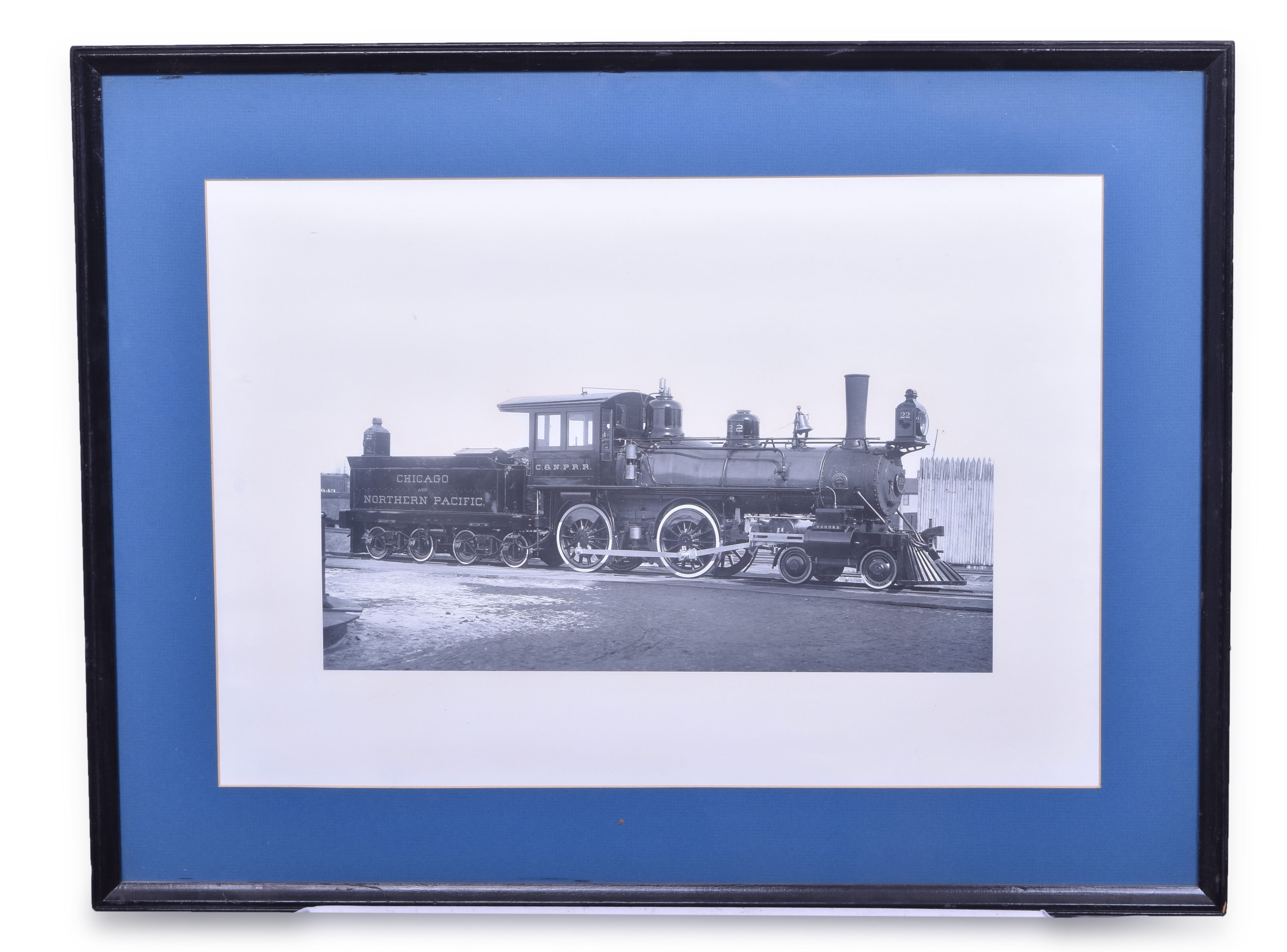 237 - Framed Chicago and Northern Pacific Brooks Locomotive Works #22 Photograph thumbnail