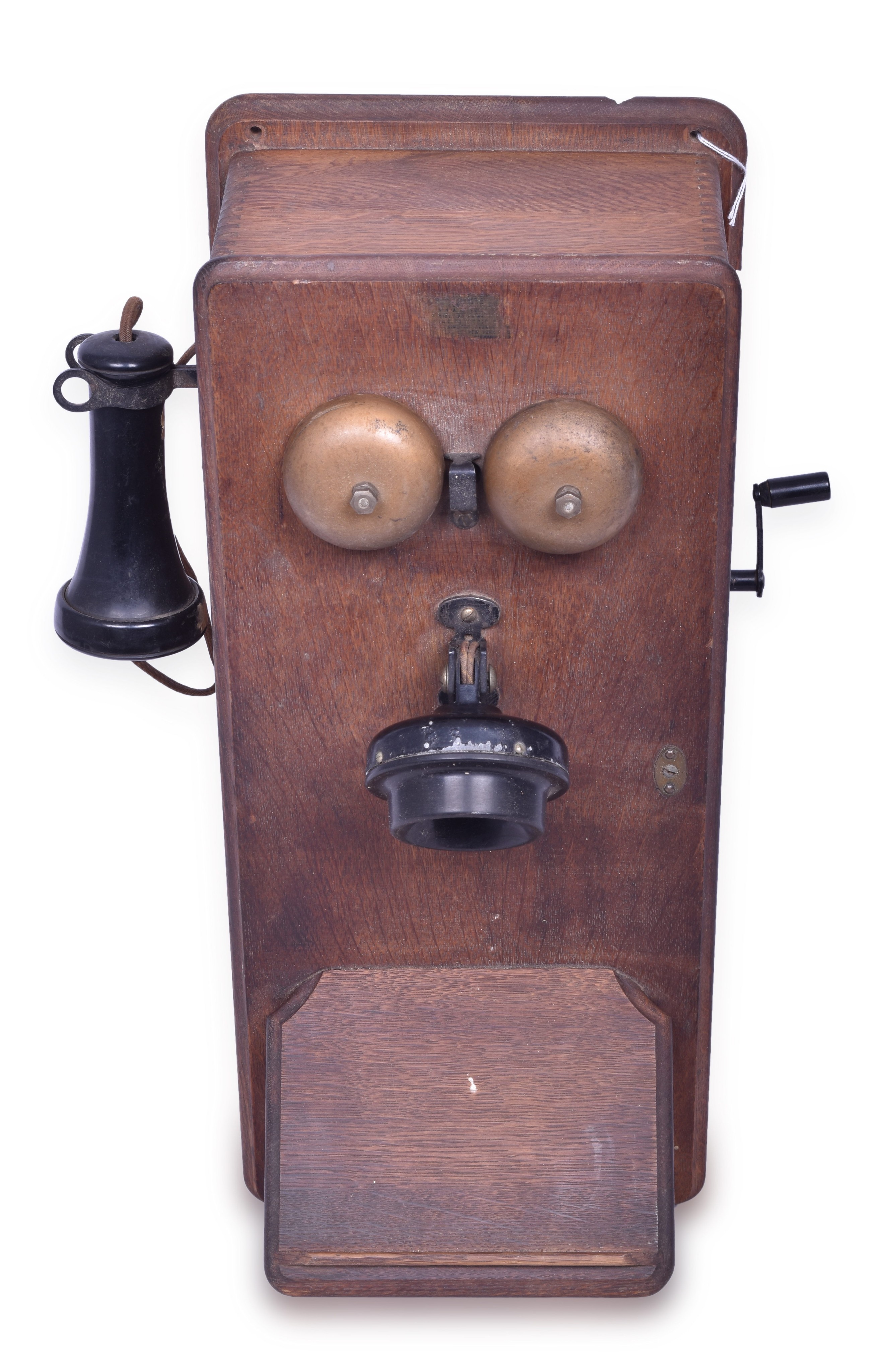238 - Wooden Wall Hanging Crank Telephone thumbnail