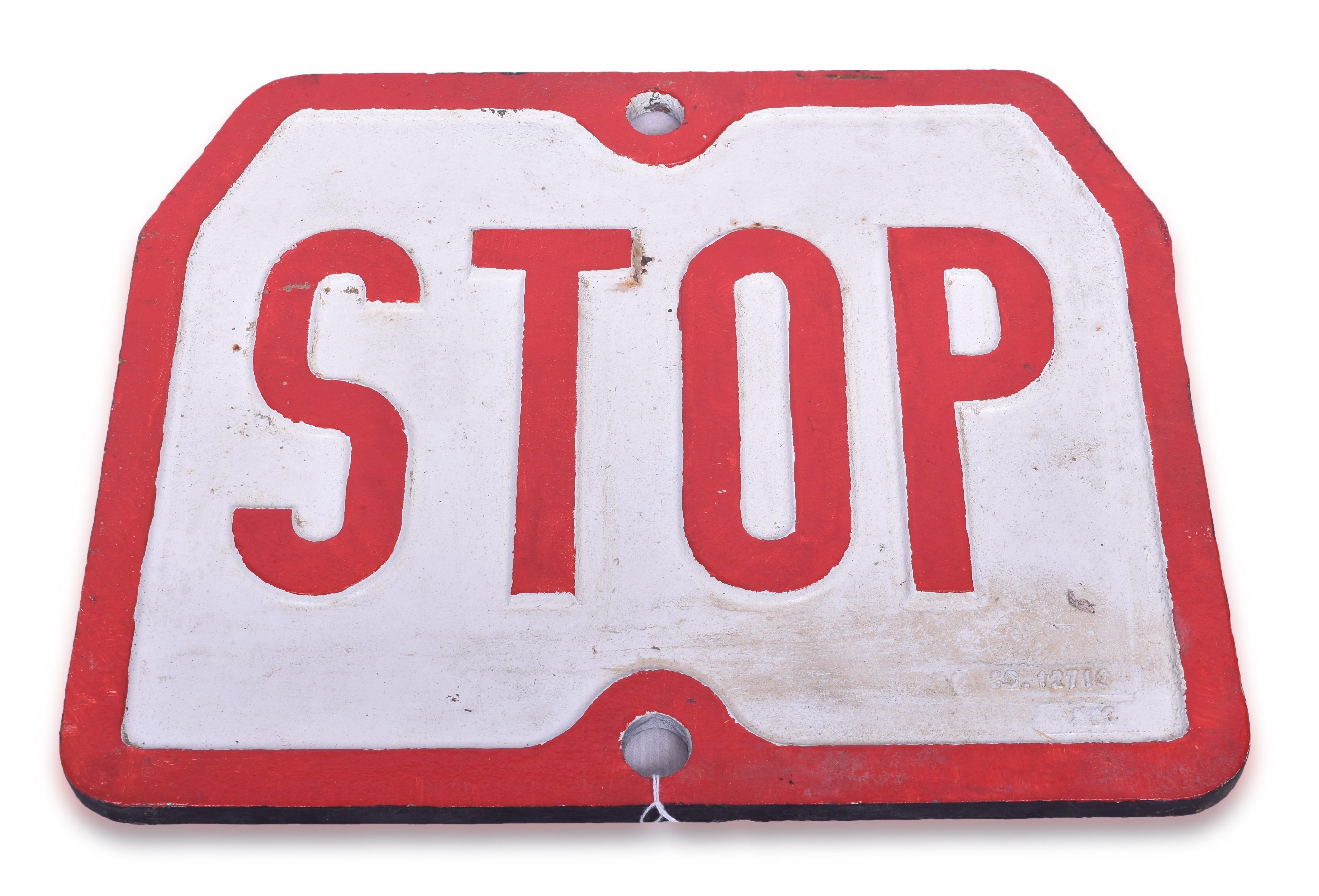 242 - New York Central Railroad Cast Iron Stop Sign thumbnail