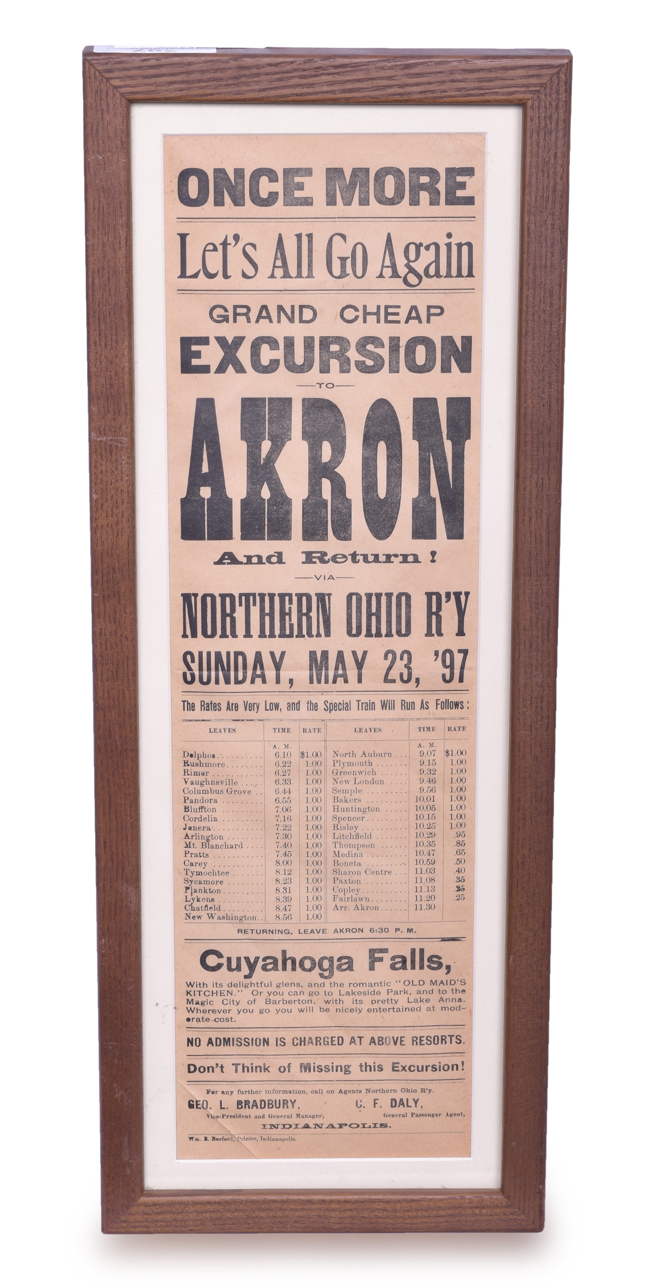 267 - Northern Ohio Railway 1897 Broad Sheet thumbnail