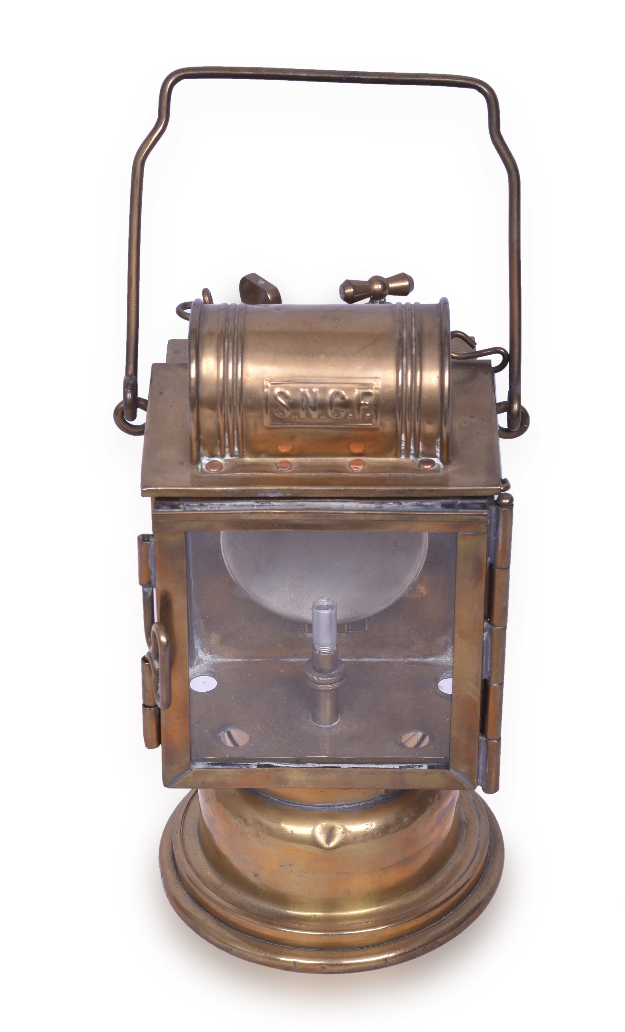 284 - Albert Butin SNCF French Railway Brass Lantern thumbnail