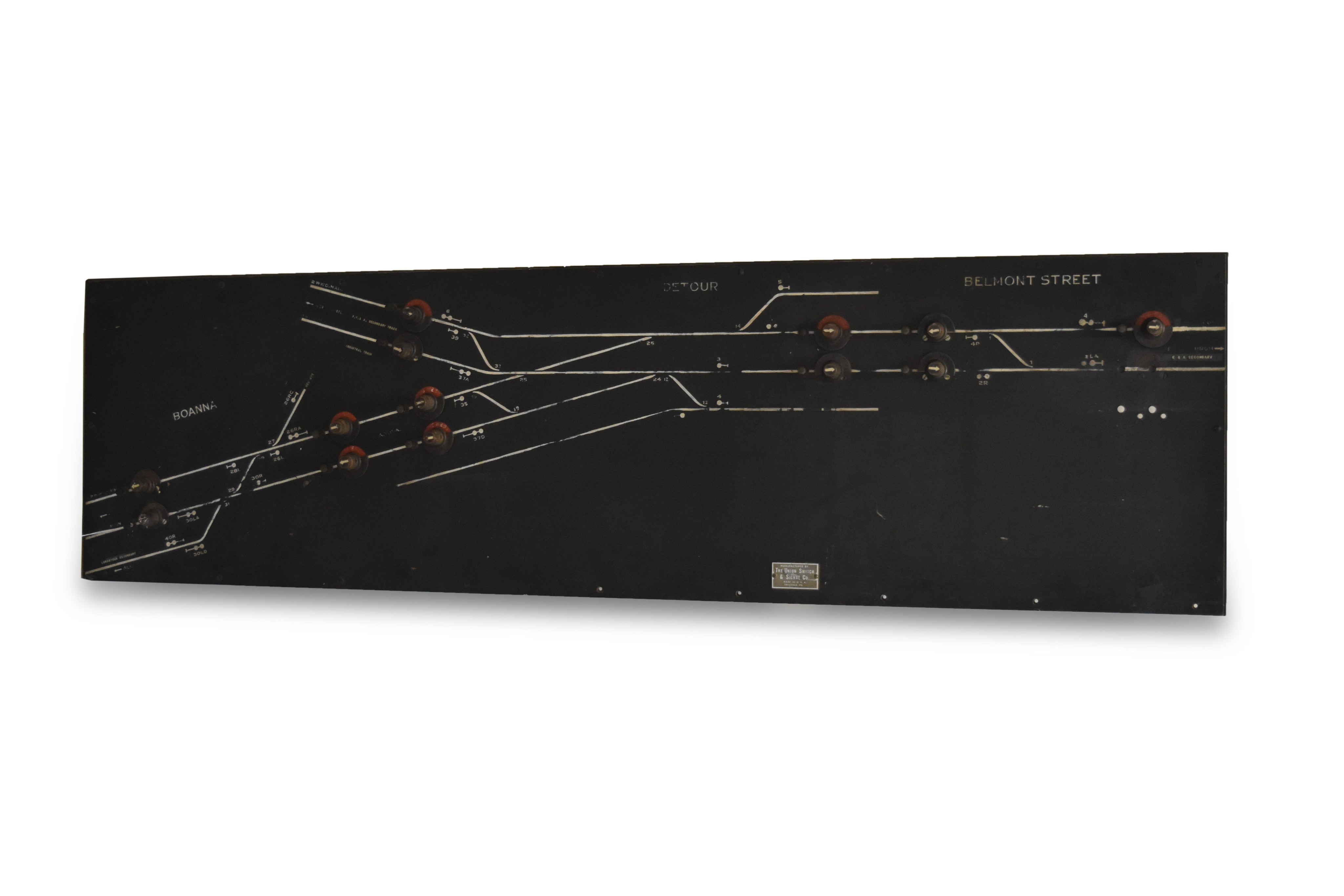 307 - Union Switch and Signal Pennsylvania Railroad Youngstown Ohio Blocking Board thumbnail