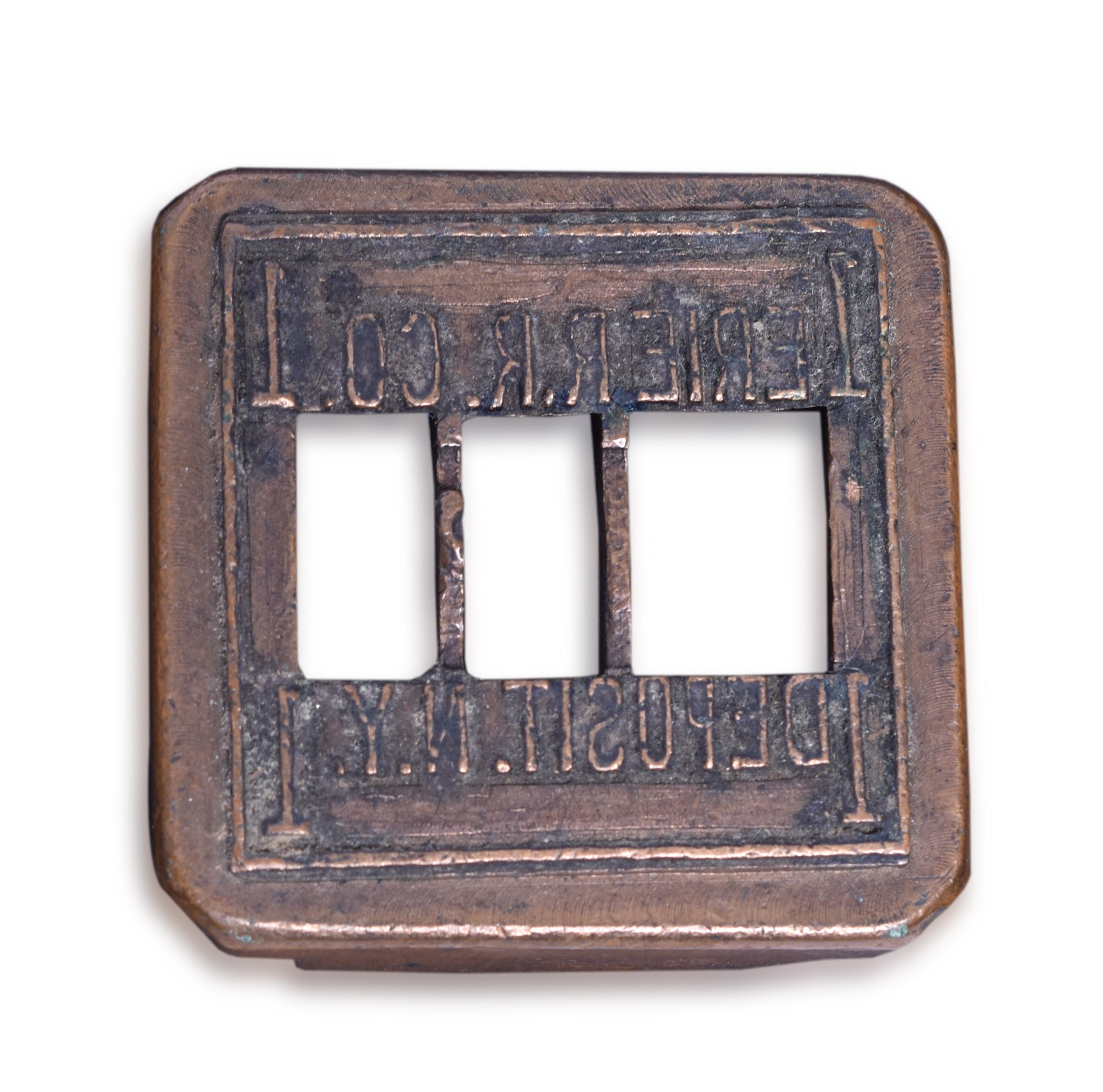 326 - Erie Railroad Deposit New York Ticket Dater Die thumbnail