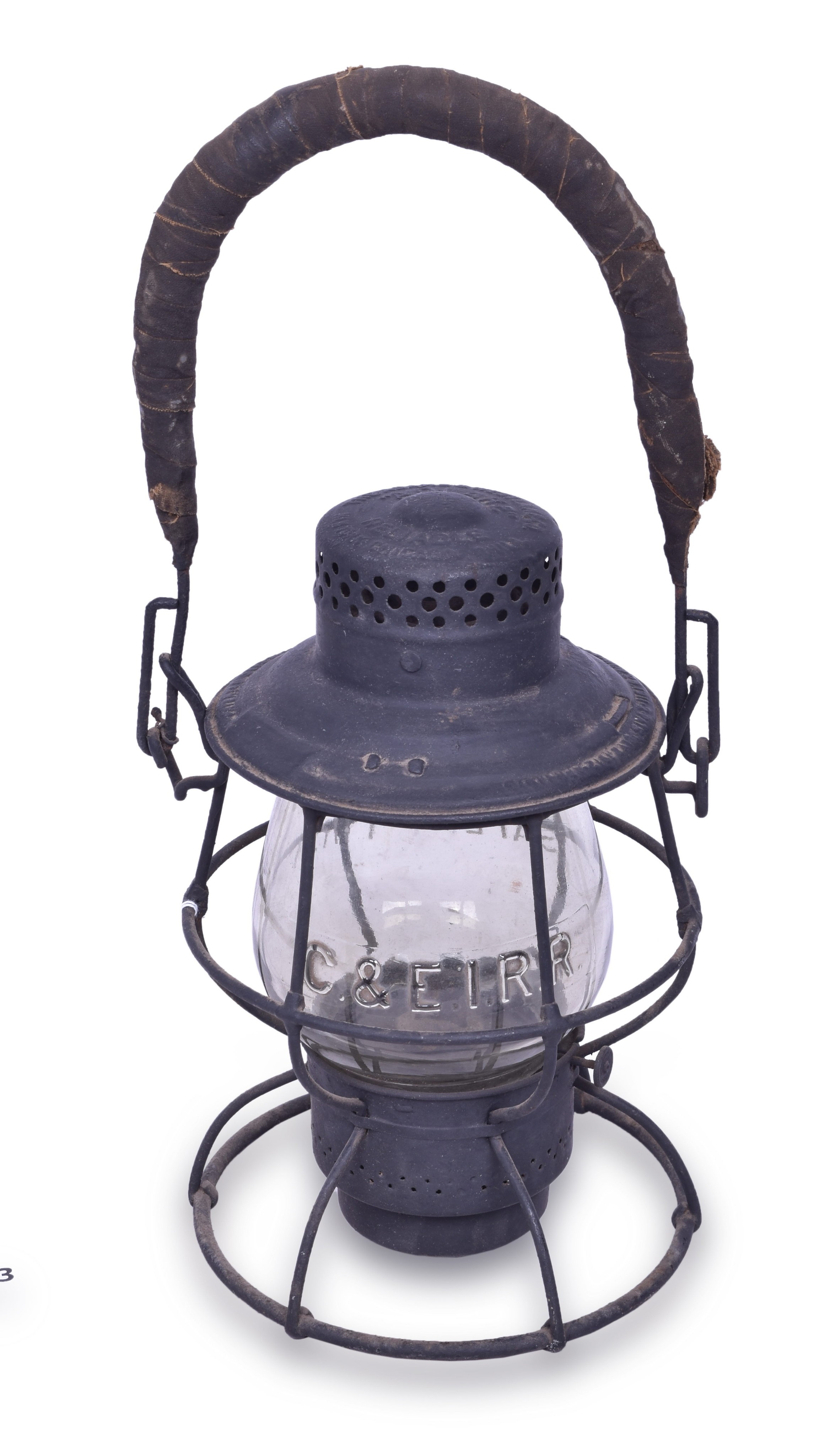327 - Adams & Westlake CCC&St.L / Big Four Railroad Lantern w/ Clear Cast C&EI Globe thumbnail