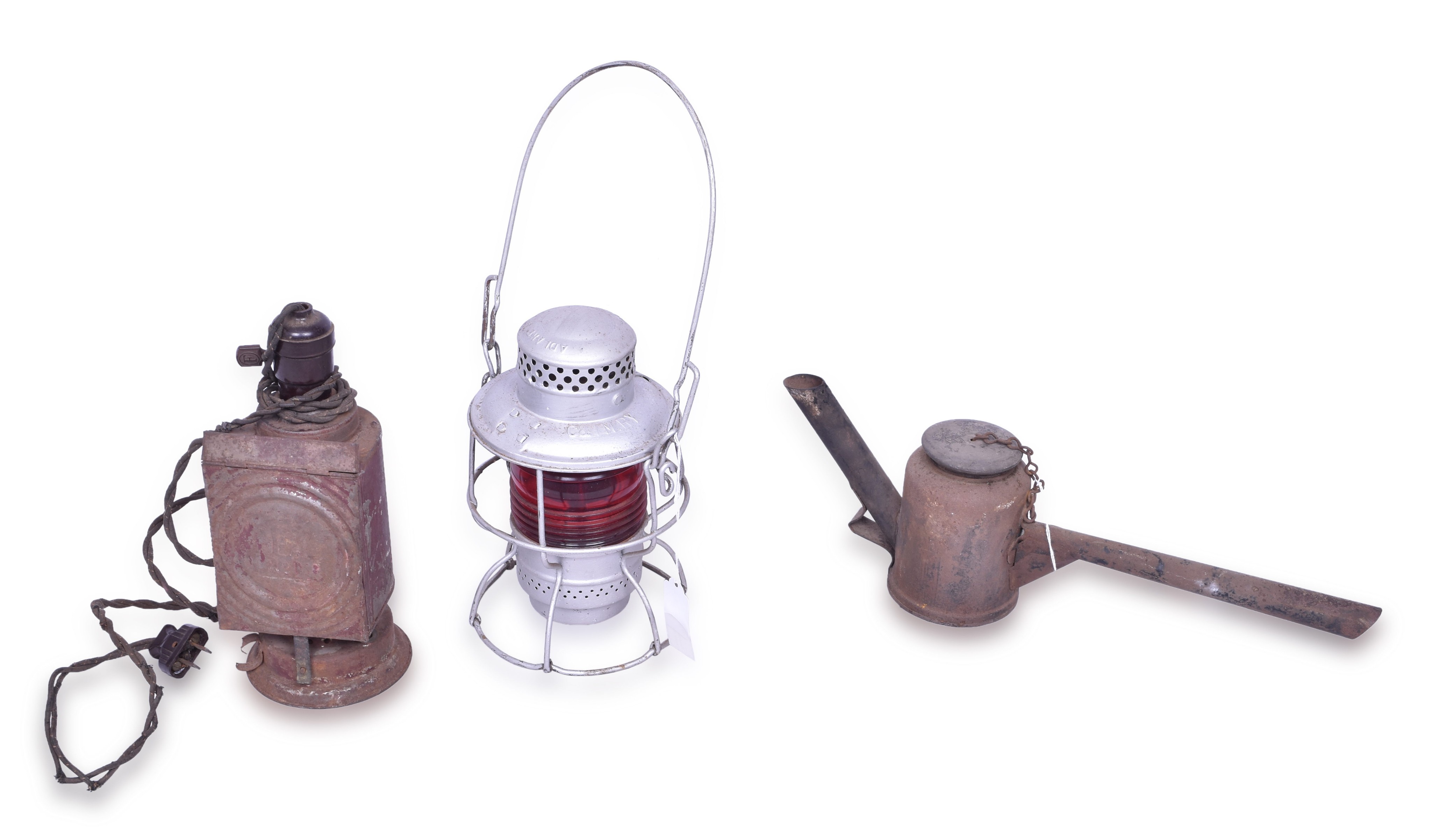 337 - Adlake Chicago and Illinois Midland Kero lantern, Illinois Central Hand Torch, Ideal No.1 Lamp thumbnail