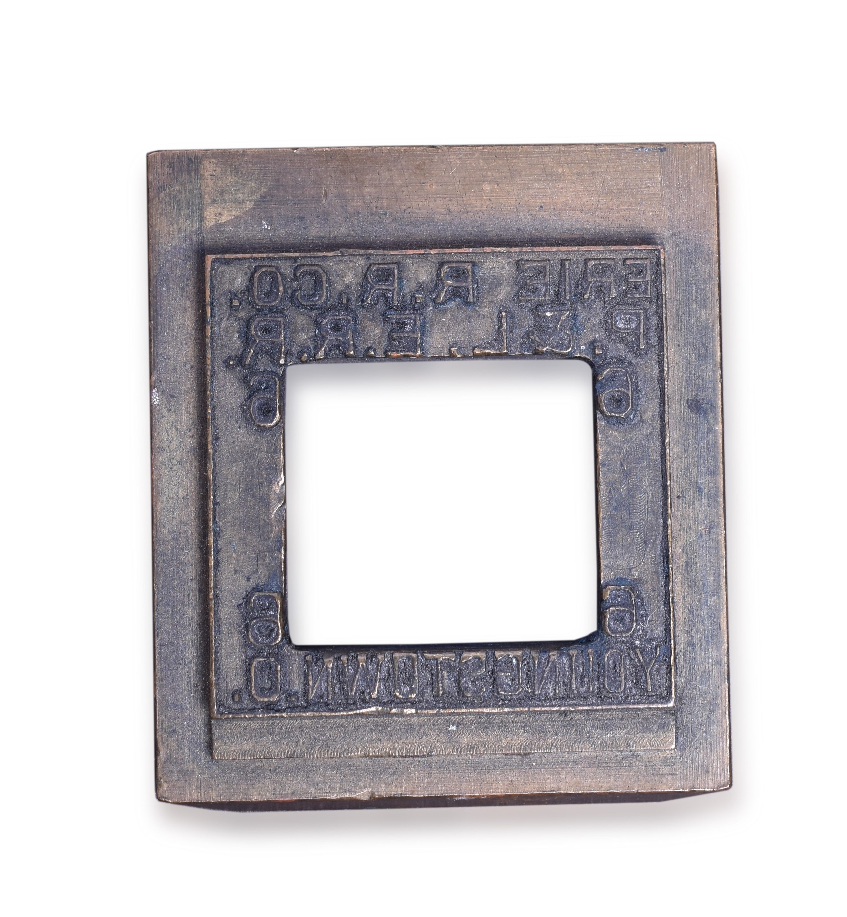 340 - Erie Railroad and Pittsburgh and Lake Erie Railroad Youngstown Ohio Ticket Dater Die thumbnail