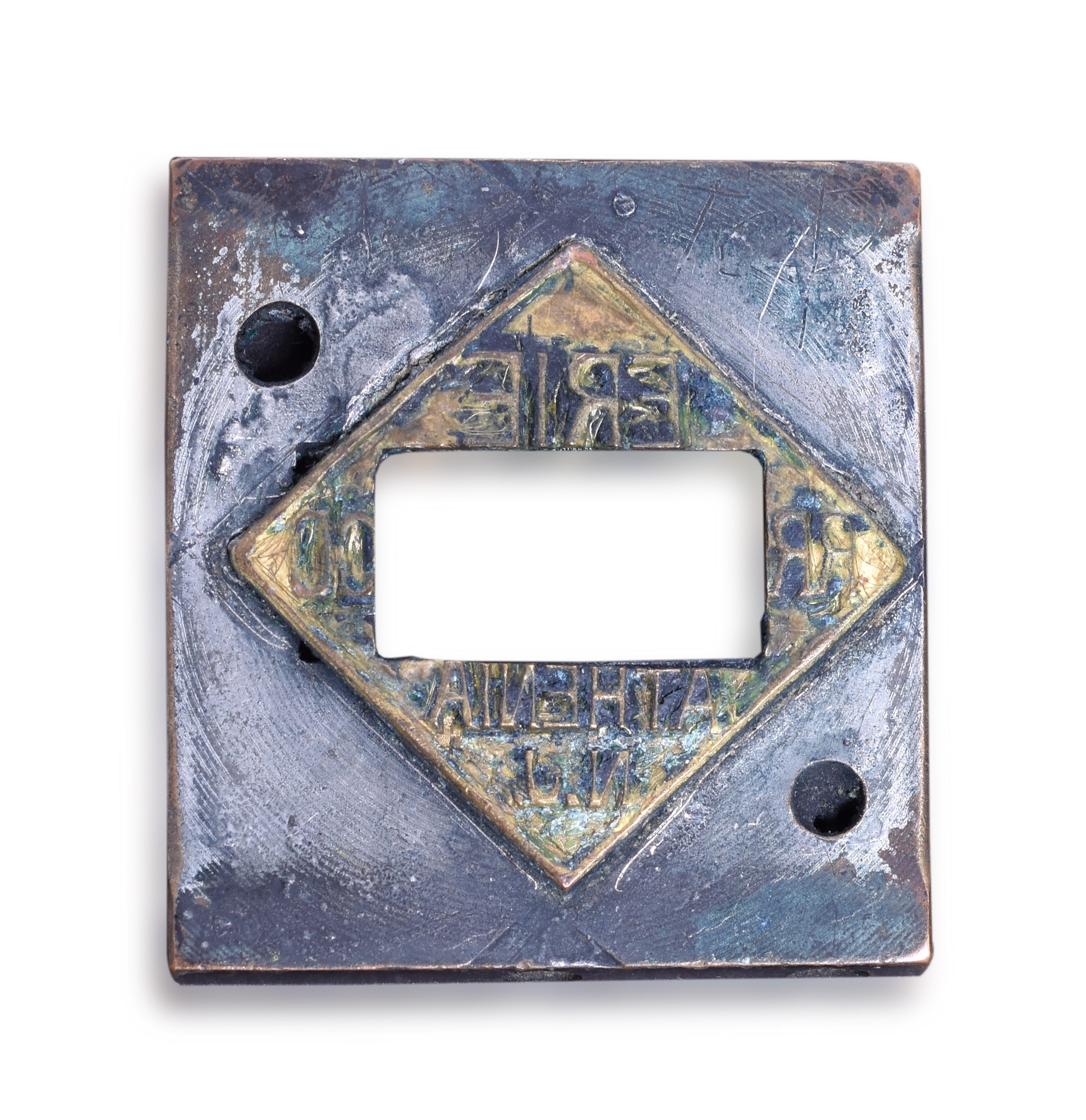 342 - Erie Railroad Athenia New Jersey Ticket Dater Die thumbnail