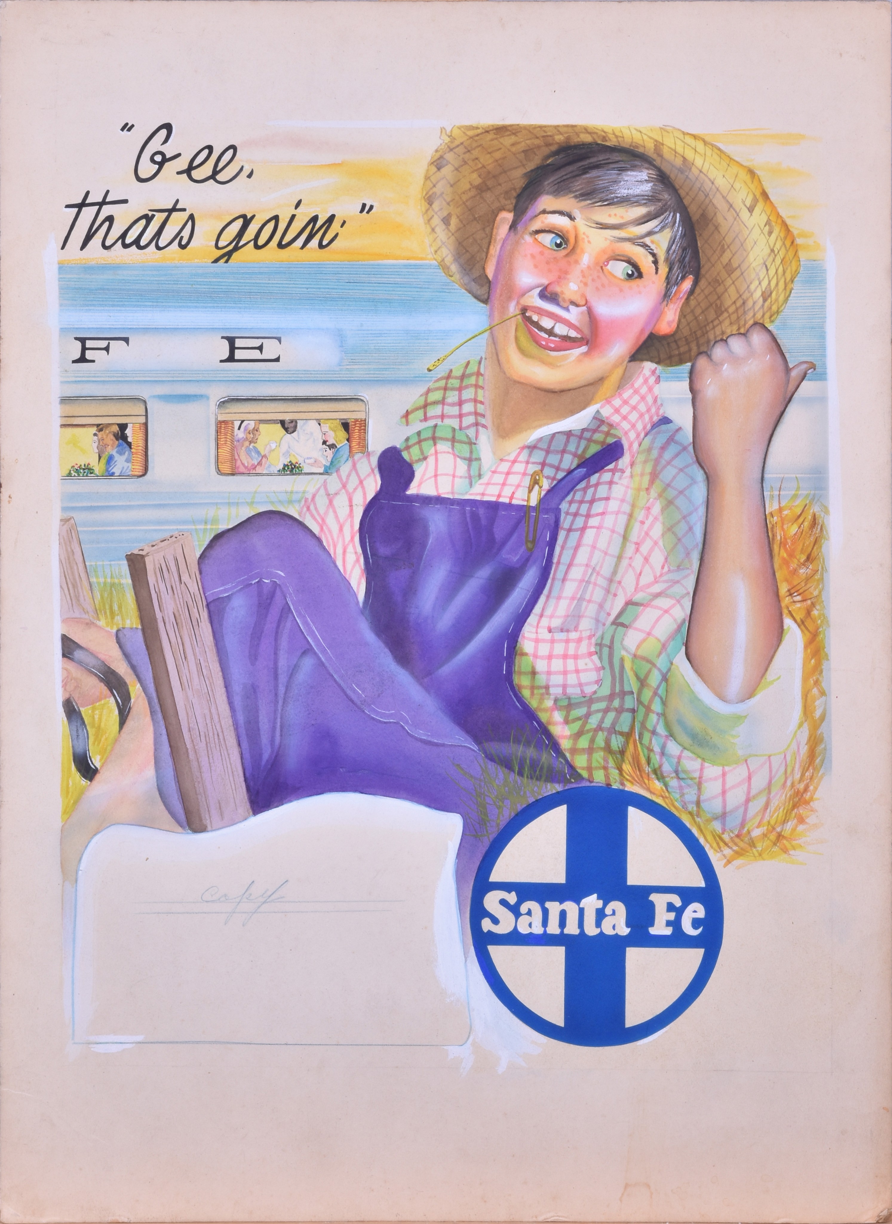 345 - Original Santa Fe Illustration Art - 