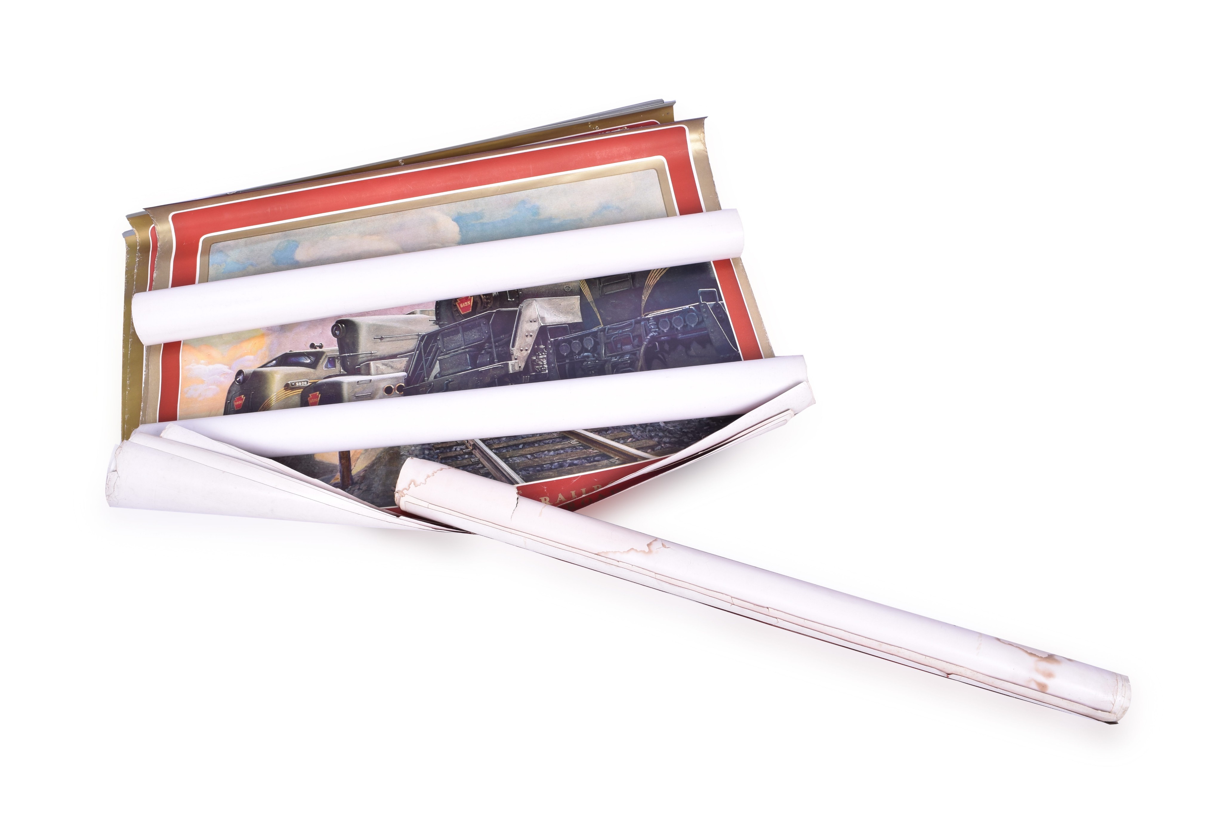 347 - Twelve Pennsylvania Railroad Calendar Tops - Working Partners, Main Lines - Freight and Passengers, The Mainline of American Commerce, etc. thumbnail