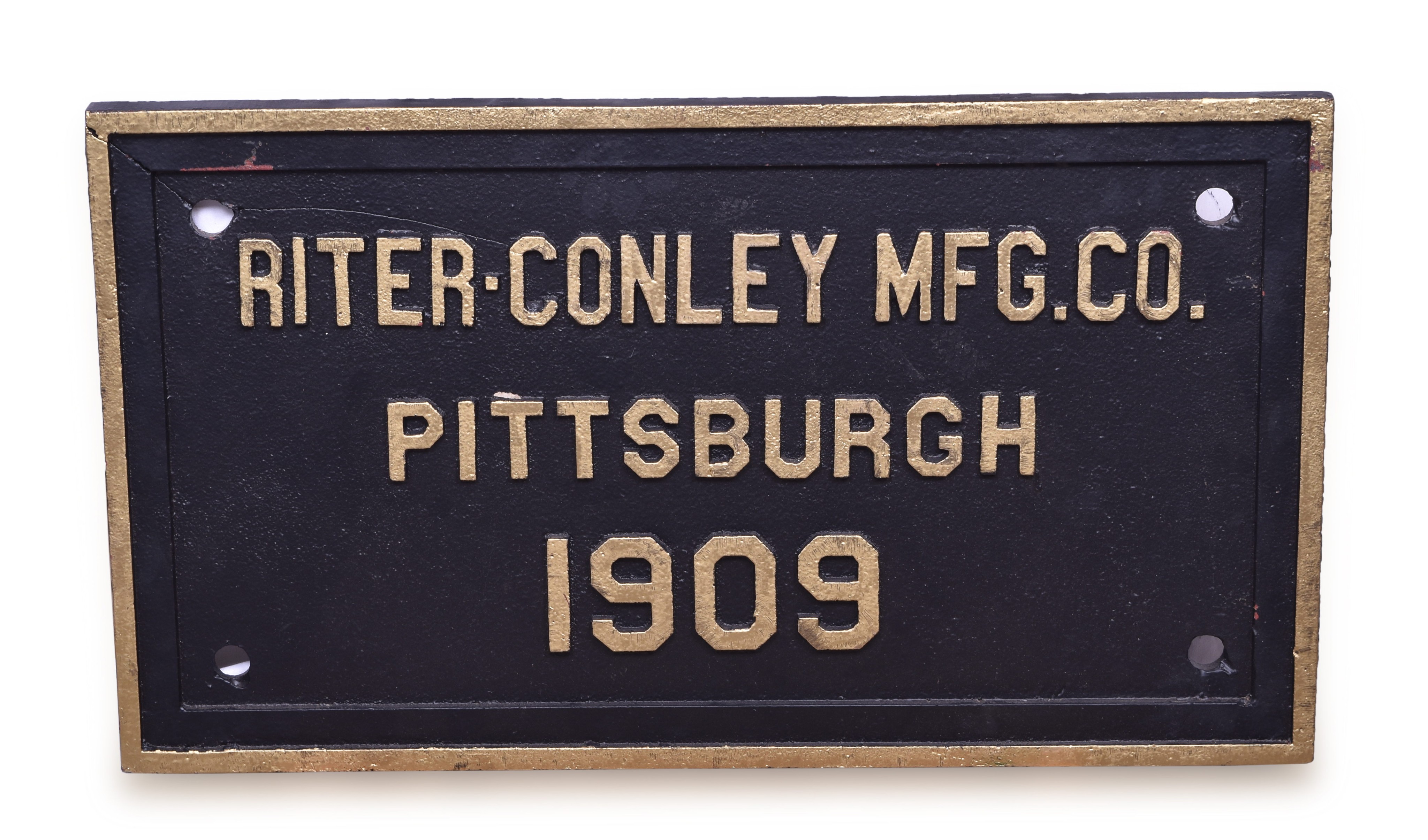 372 - Restored 1909 Riter-Conely Manufacturing Co Cast Iron Bridge Plate thumbnail
