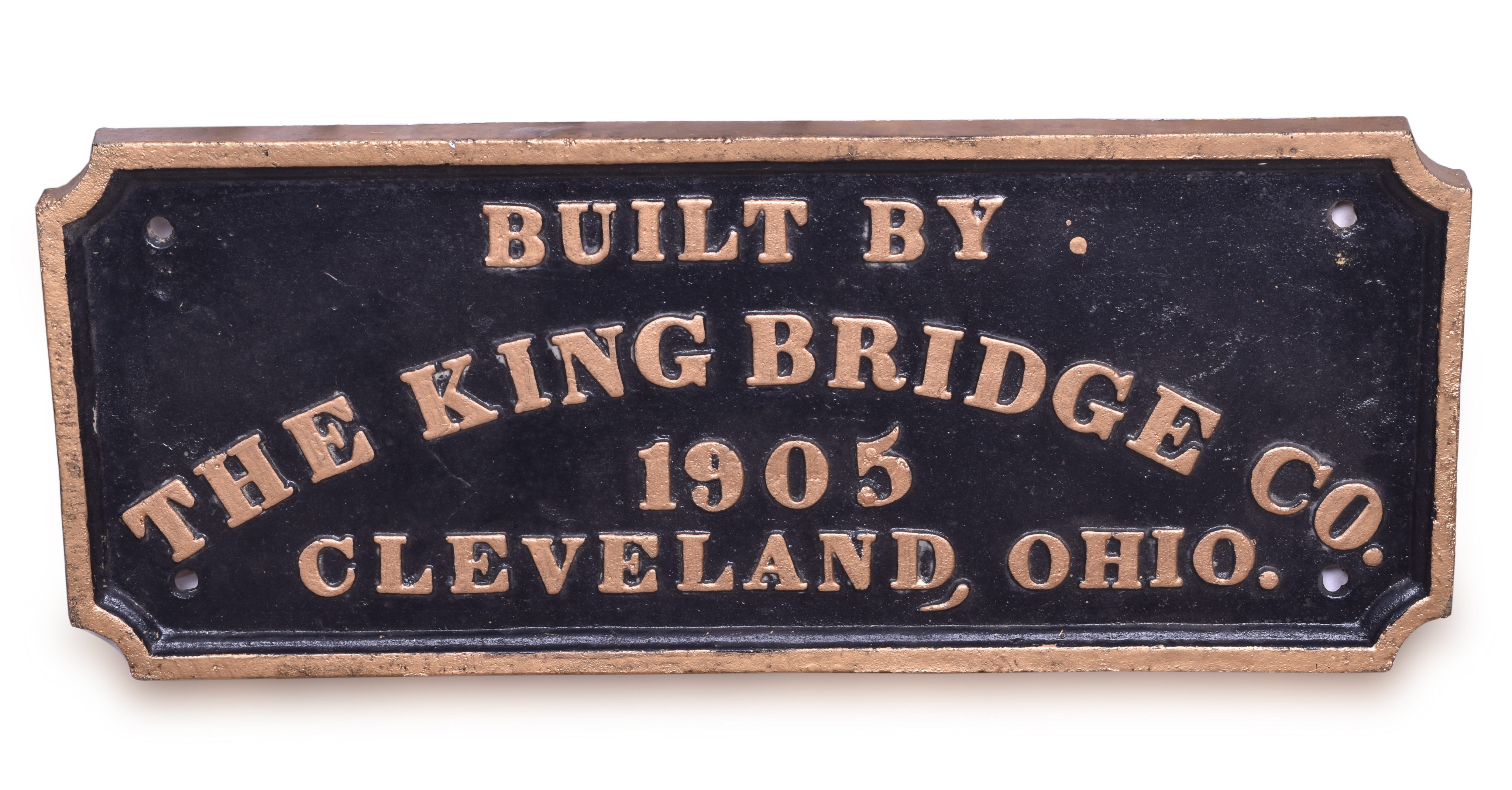 376 - Restored 1905 King Bridge Company Cast Iron Bridge Plate thumbnail