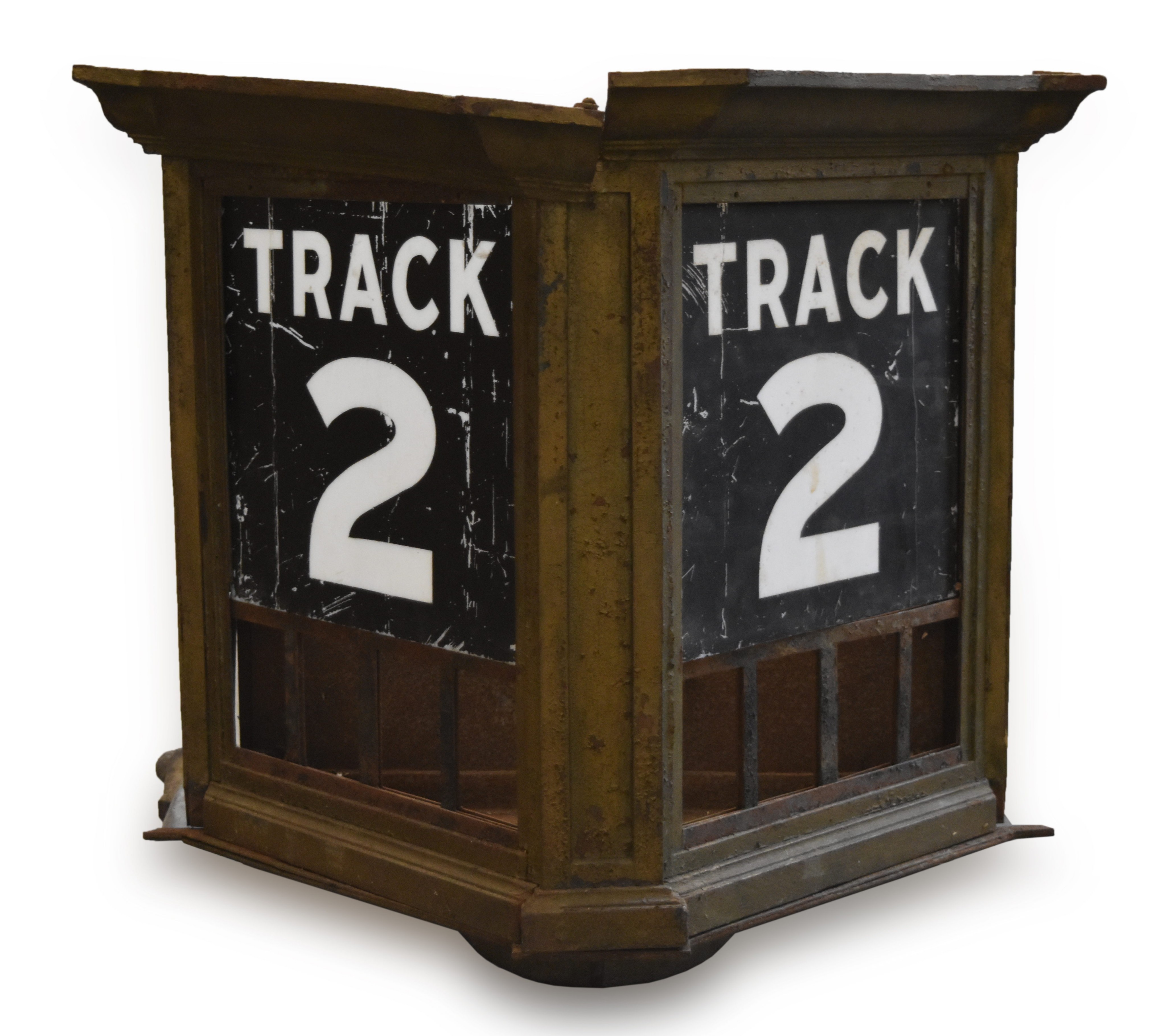 388 - Track 2 City Railroad Station Track Marquee / Train Gate Sign / Indicator thumbnail