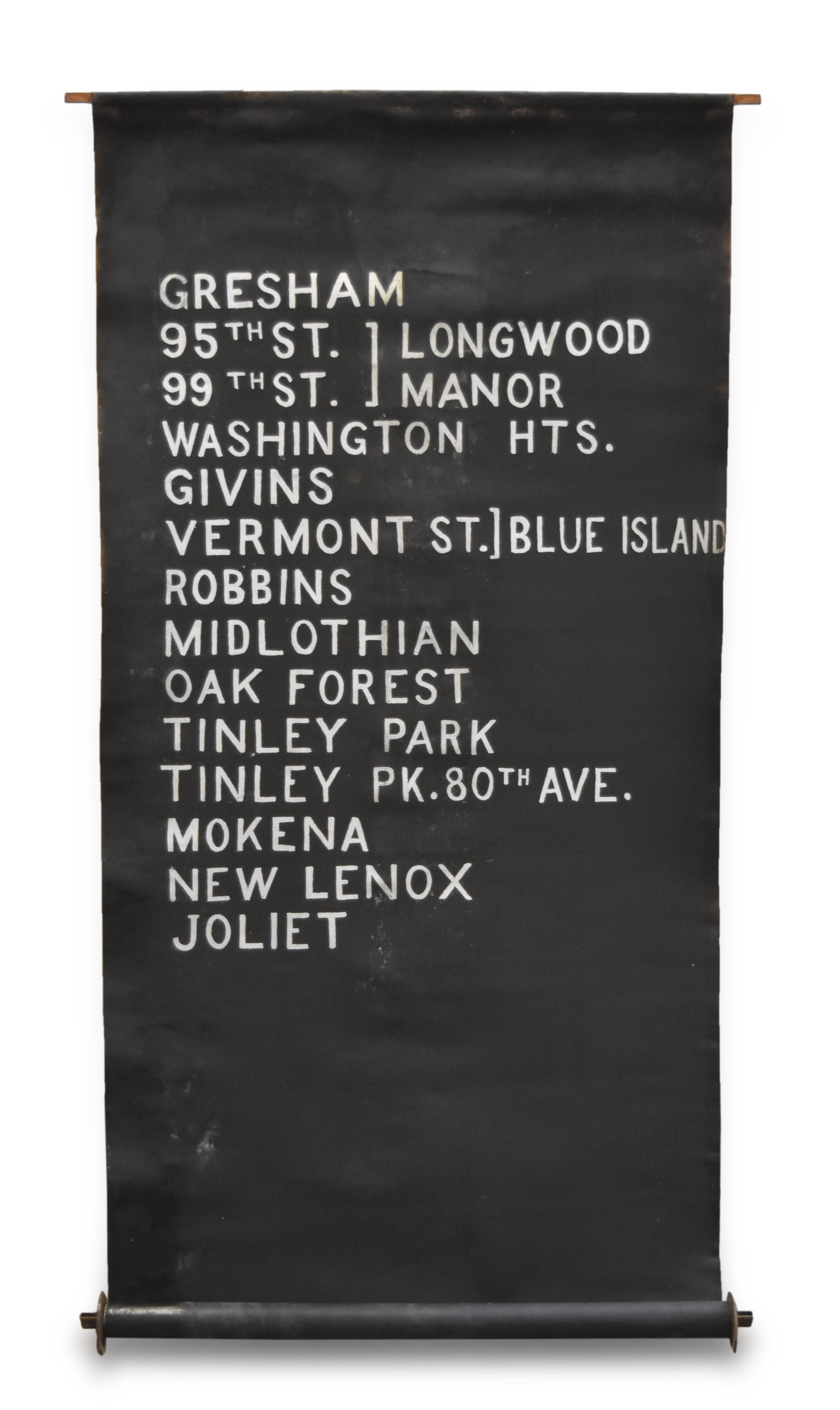 392 - Commuter Train Destination Roll from Chicago LaSalle Street Station thumbnail