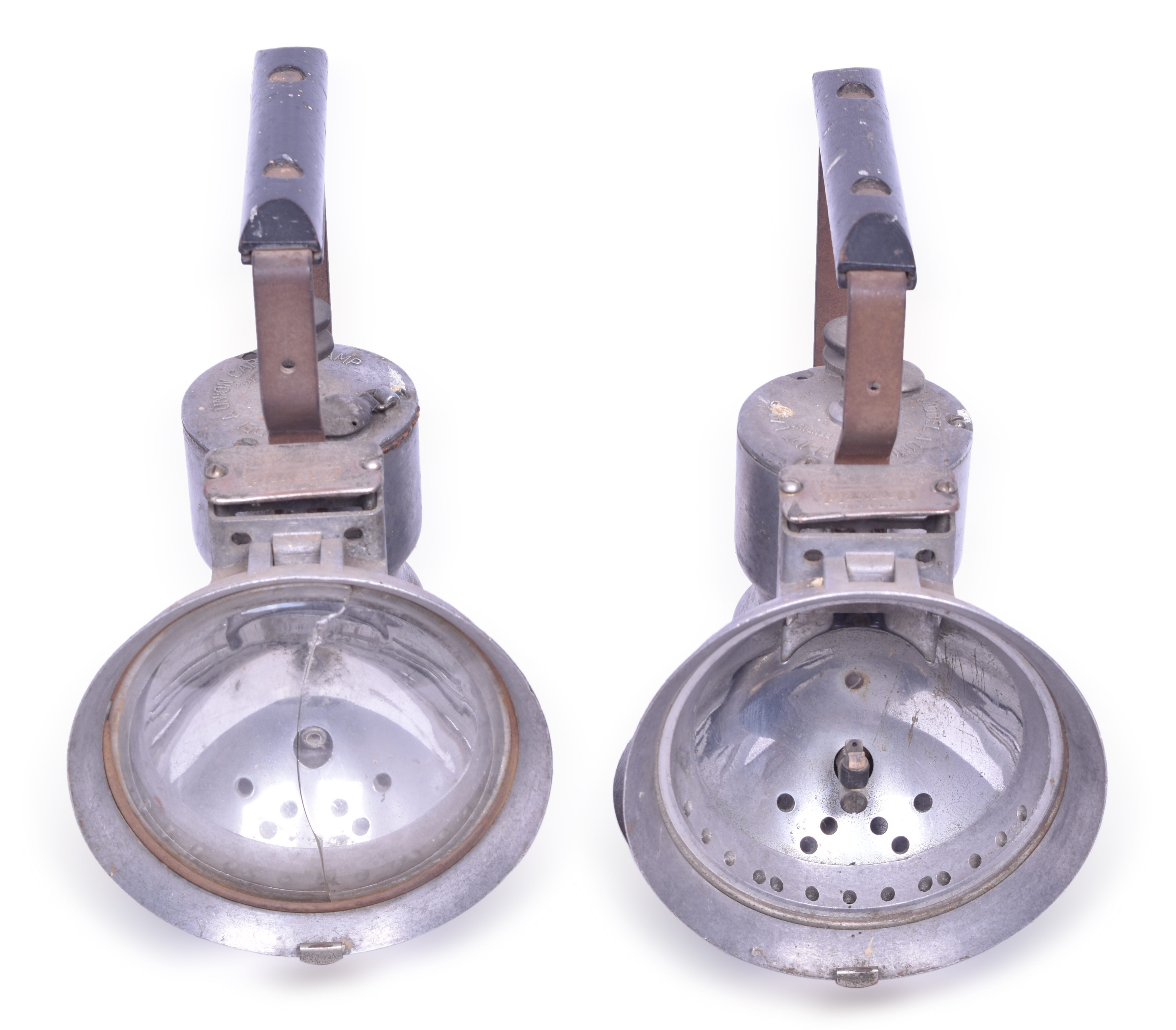 401 - Pair of Oxweld Model A Union Carbide Railroad Inspection Lamps thumbnail