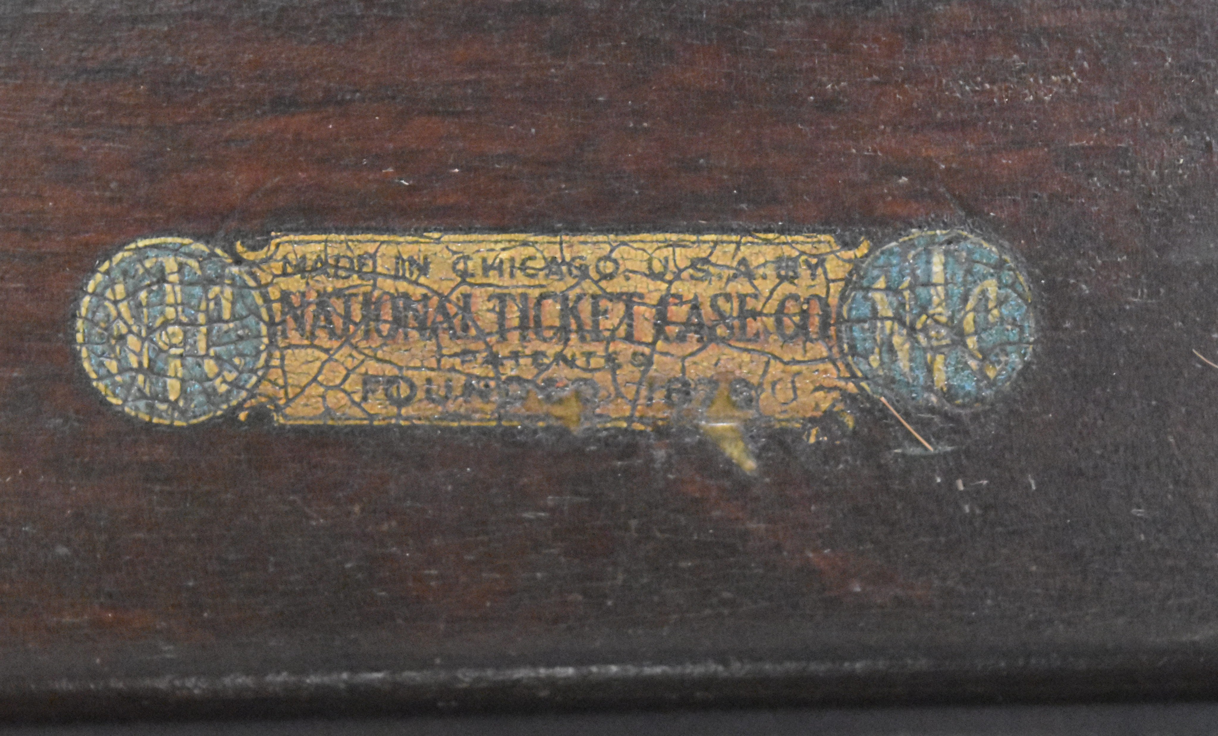 414 - National Ticket Case Company Wooden Railroad Ticket Cabinet thumbnail