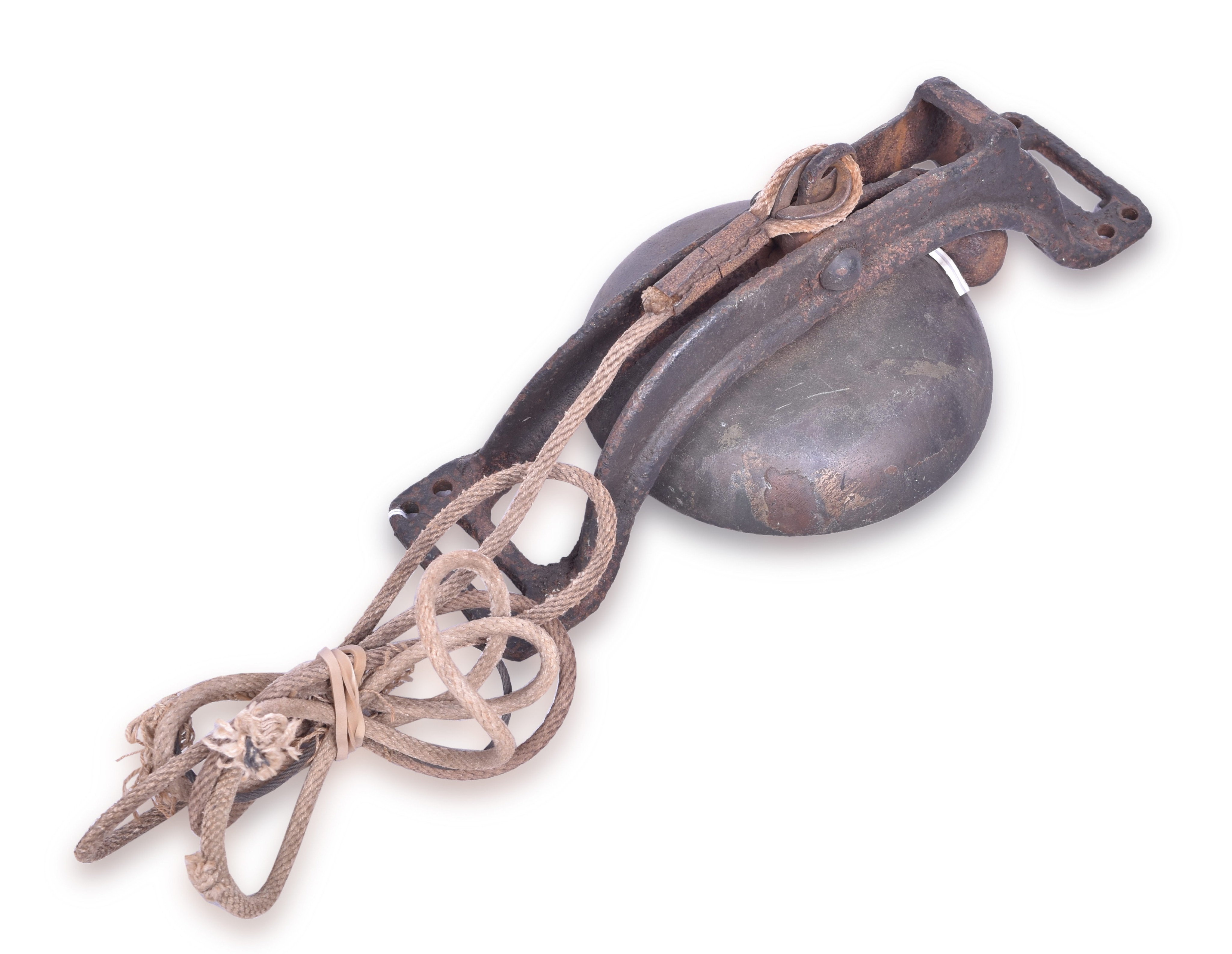 423 - Steel Trolley Bell with Cast Iron Wall Mount thumbnail