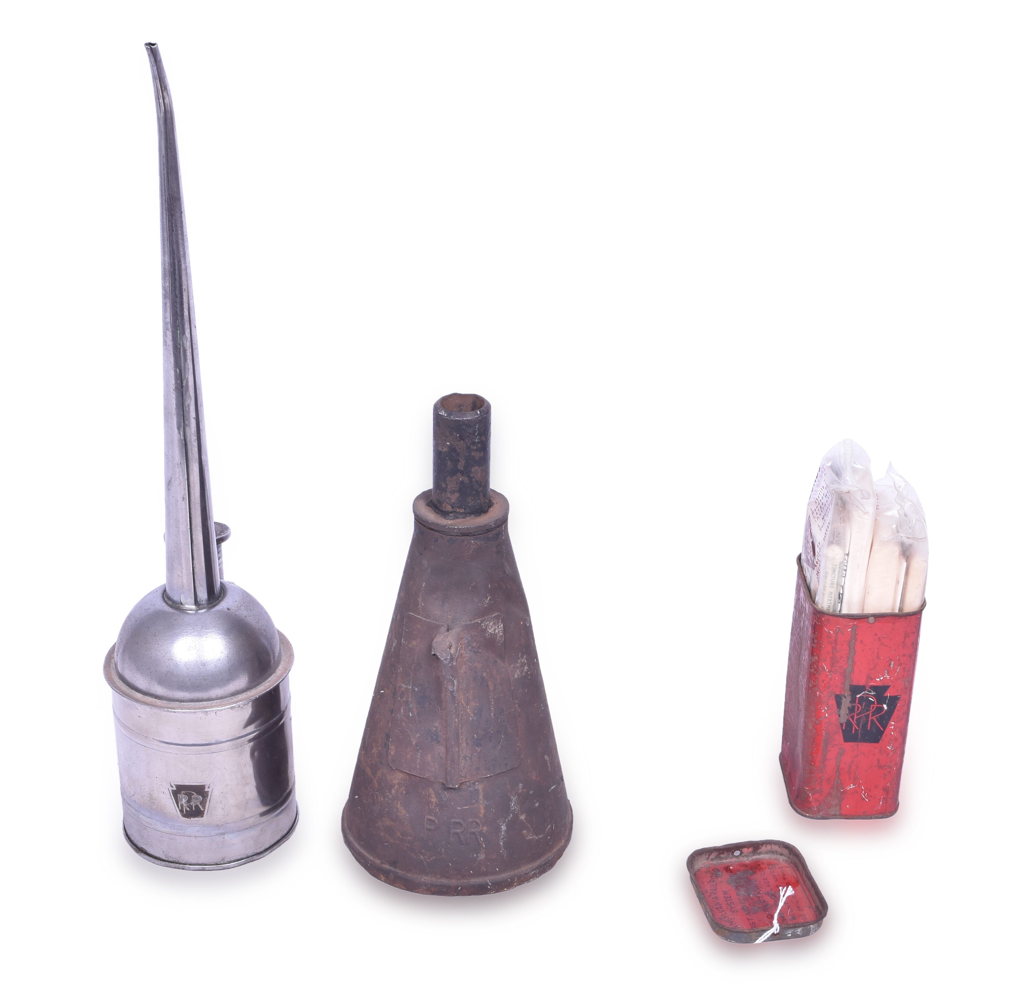 435 - Pennsylvania Railroad First Aid Kit, Small Oiling Can, and Hand Torch thumbnail