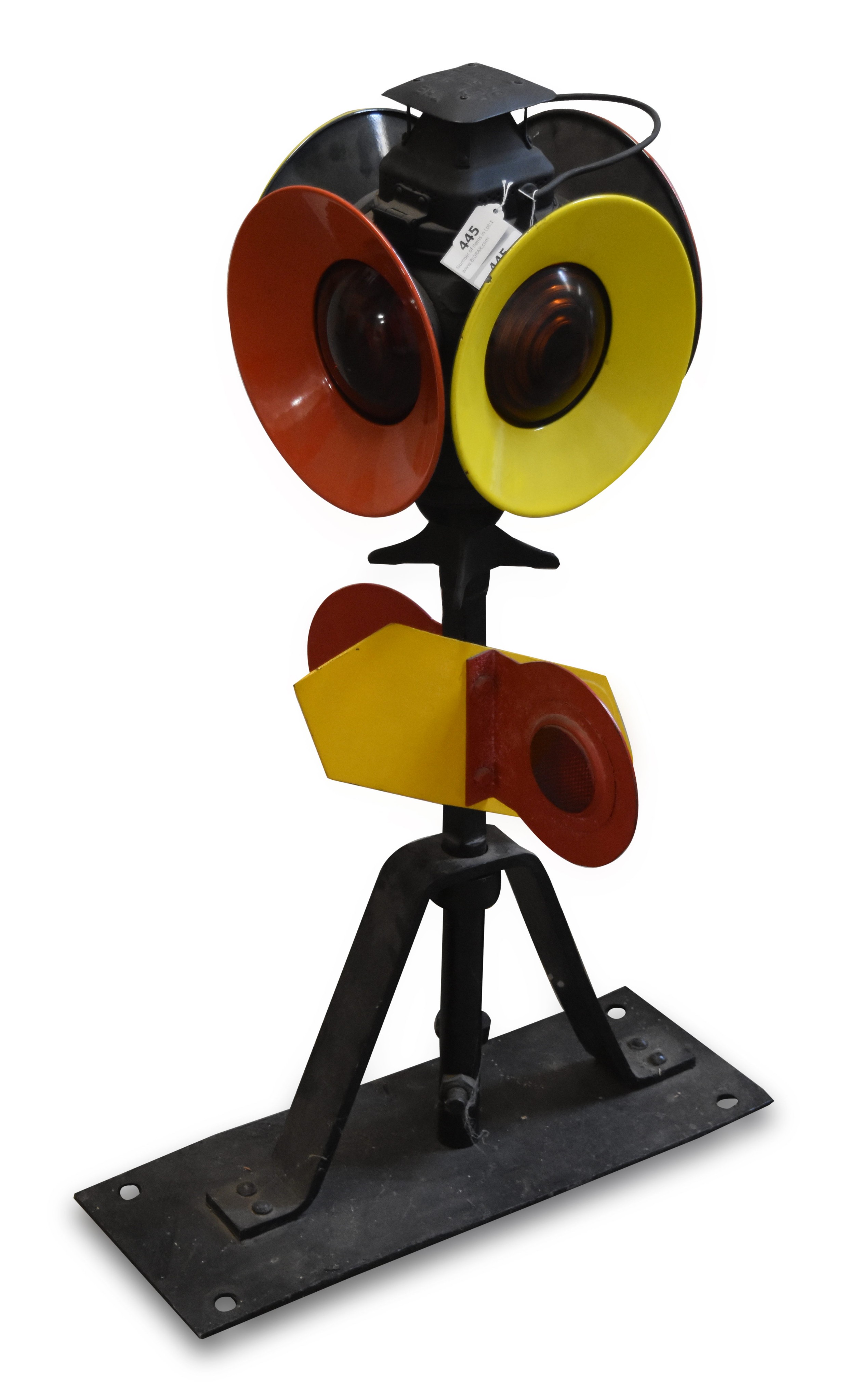 445 - Restored New York Central Railroad Derail Switch Stand with Adlake Switch Lamp thumbnail