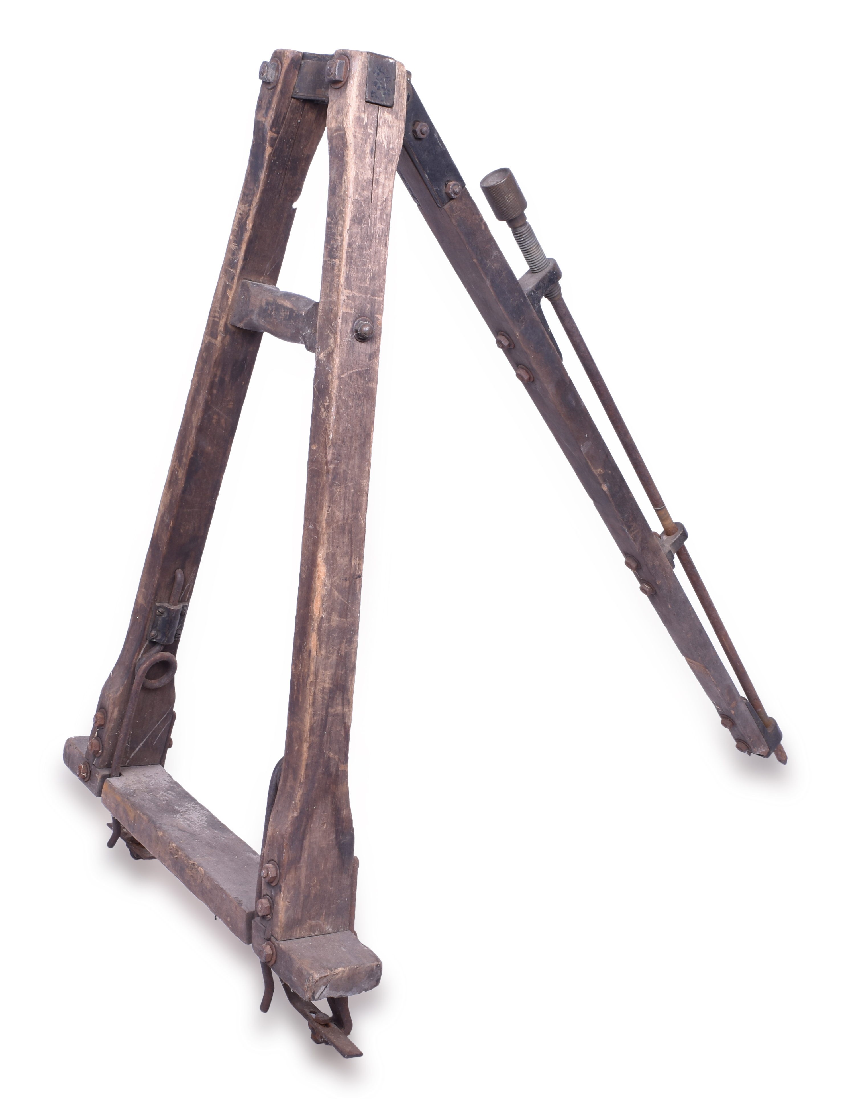 477 - Buff & Buff Manufacturing Railign System Surveying Tripod w/ Boston and Maine Railroad Tag thumbnail