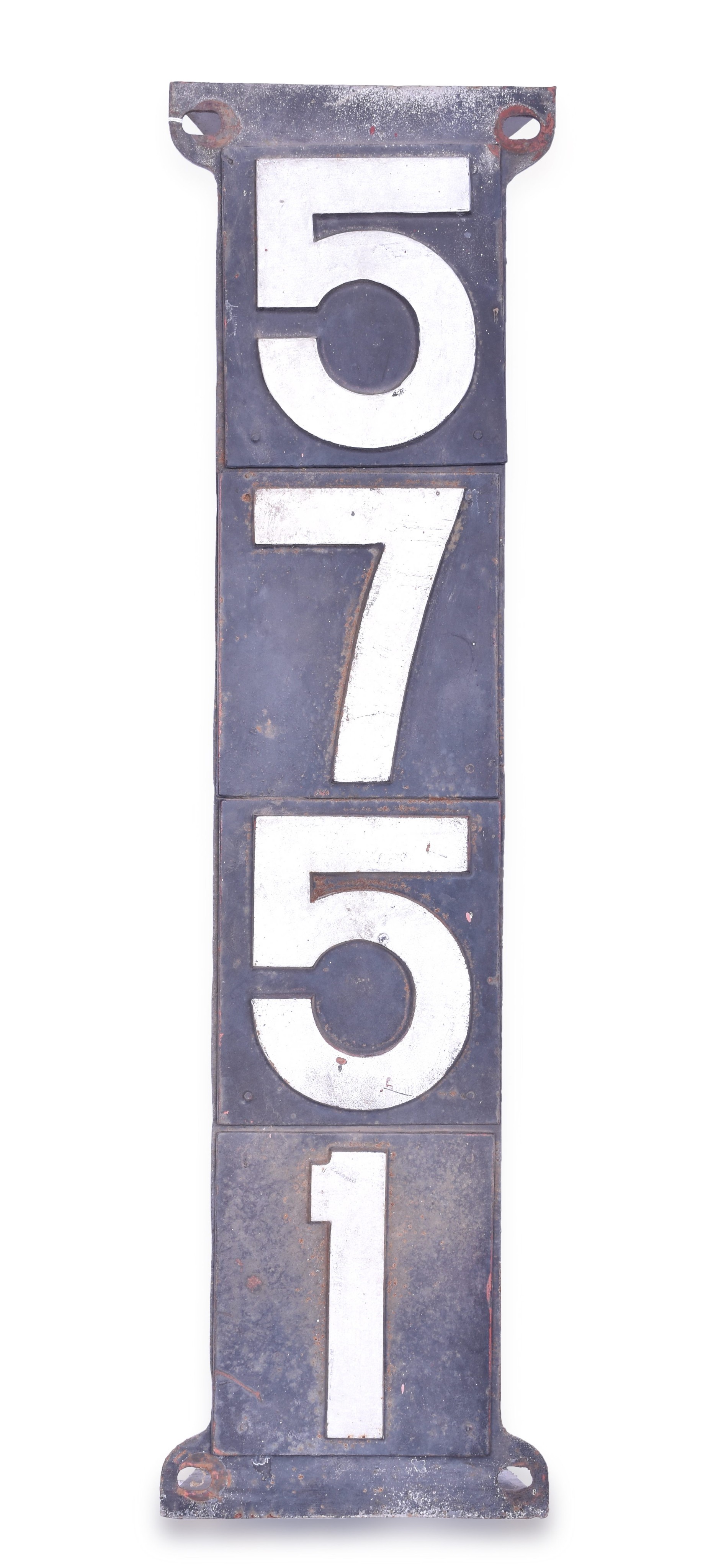 478 - Cast Iron Railroad Signal Marker Identification Sign thumbnail