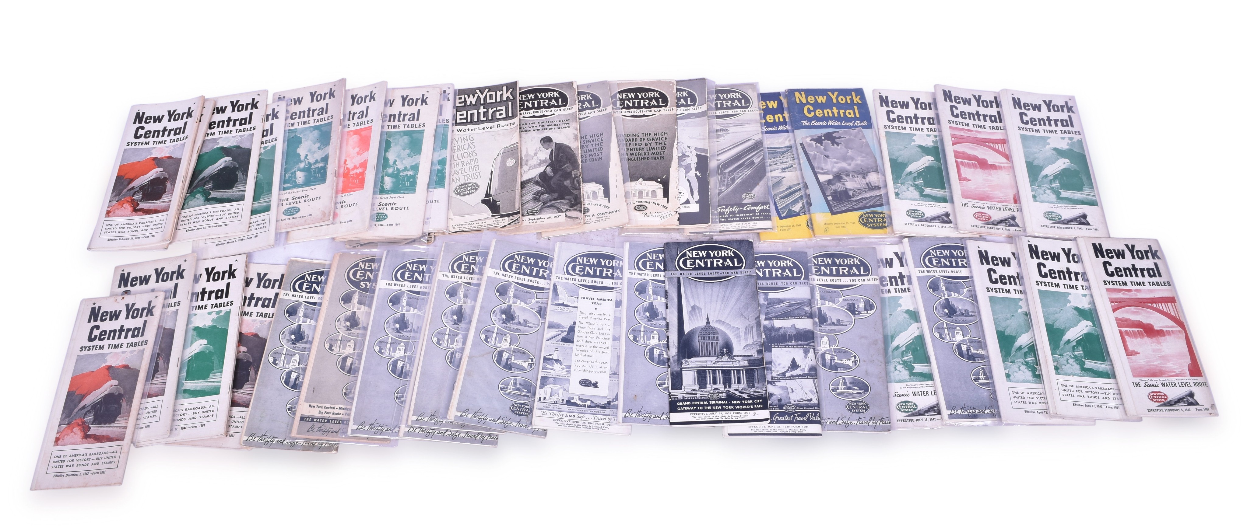 1004 - 36 New York Central Railroad Public Timetables 1936-1949 (Including Pearl Harbor Day) thumbnail