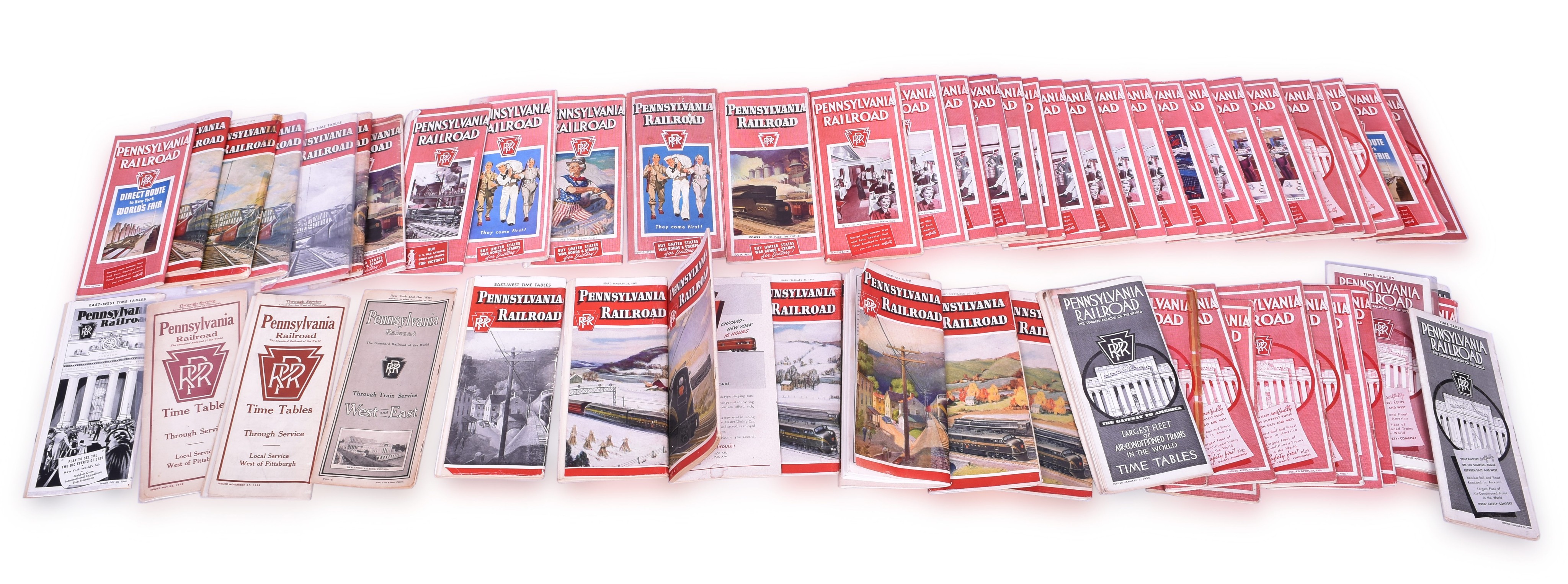 1006 - 56 Pennsylvania Railroad Timetables from 1935-1949 thumbnail
