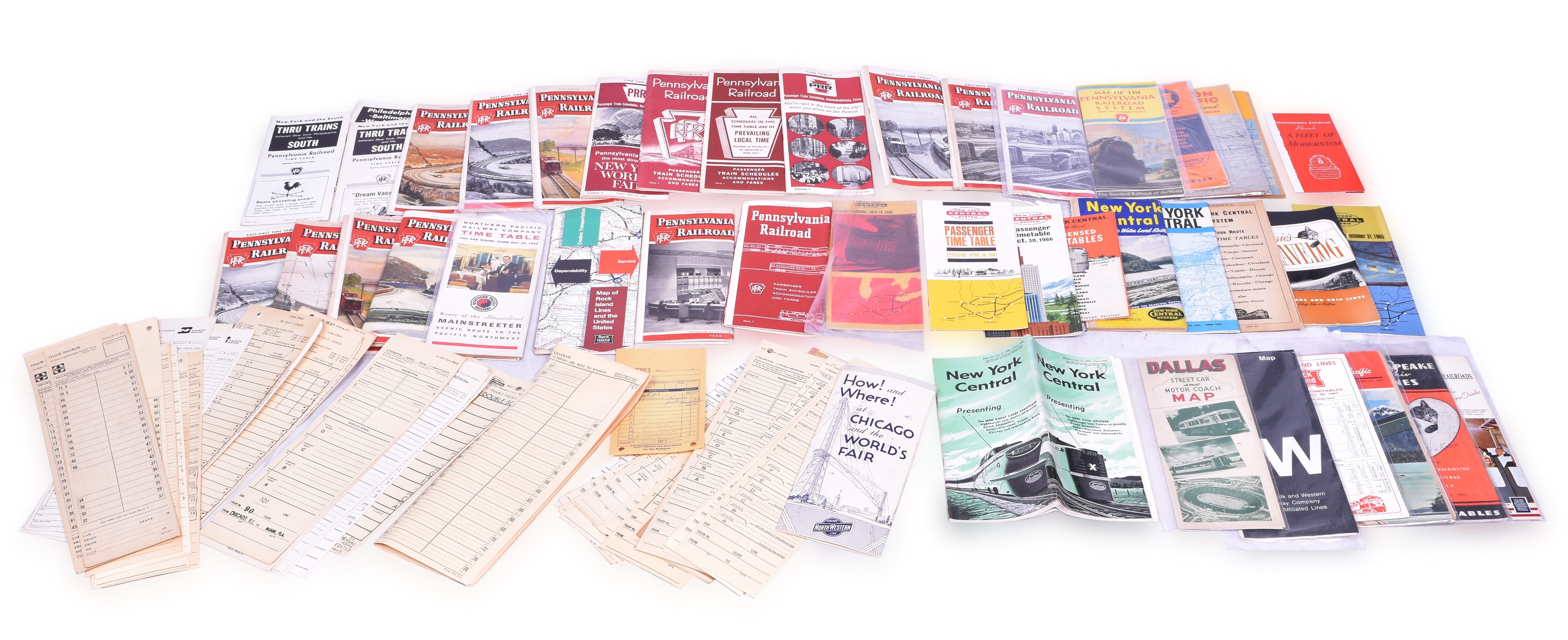 1008 - 60+ Public Timetables and Other Railroad Paper - Pennsylvania, New York Central, Rock Island, Chesapeake and Ohio, etc. thumbnail