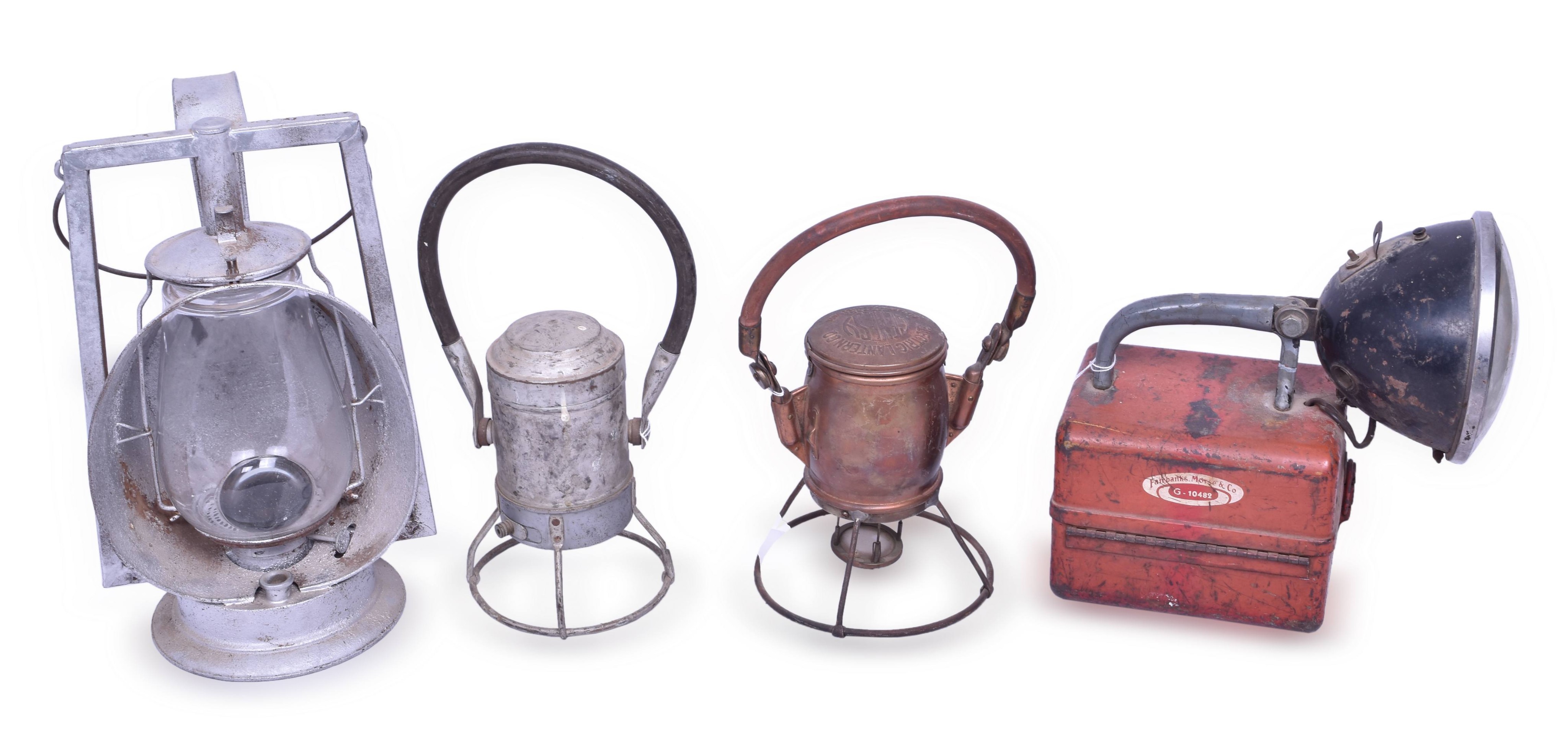 1011 - Four Lanterns - Dietz Acme Inspection, Fairbanks Morse, Star Headlight, Electric Lantern Co. thumbnail