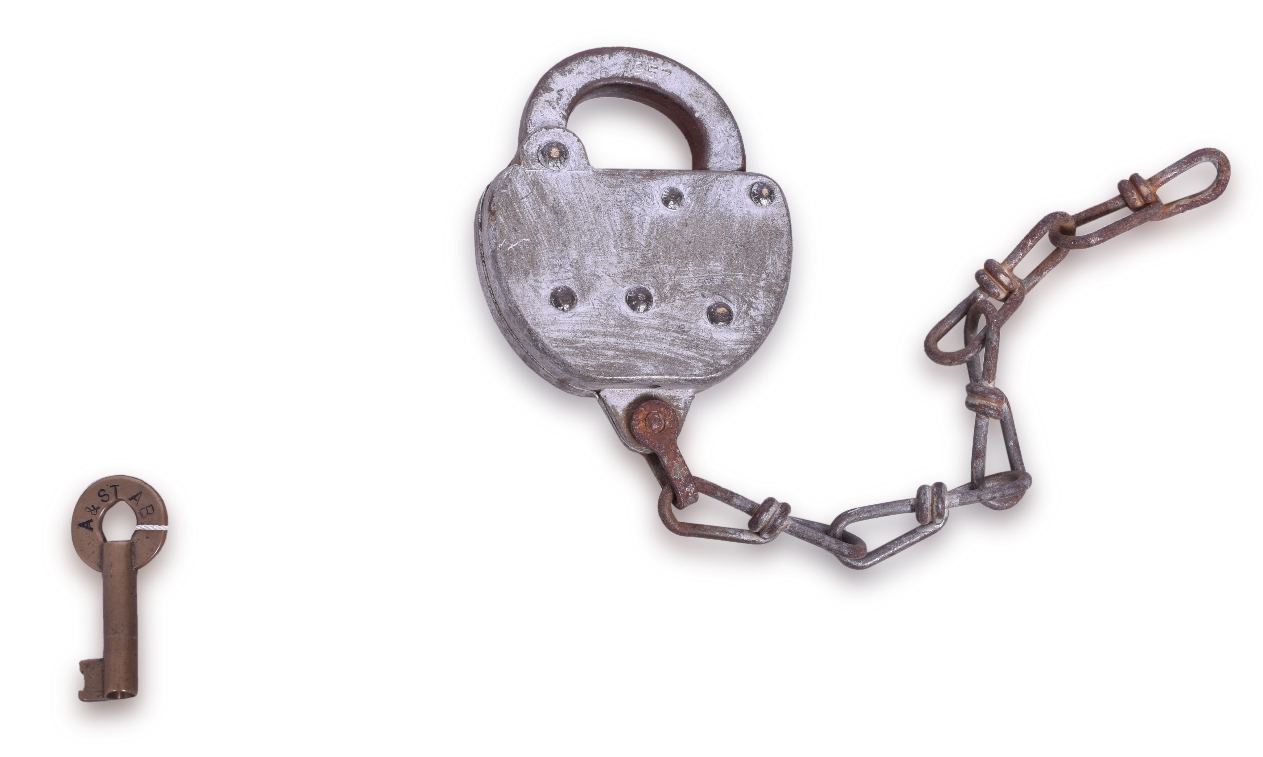 1016 - Slaymaker Atlanta & St. Andrews Bay Railroad Lock w/ Marked Key thumbnail