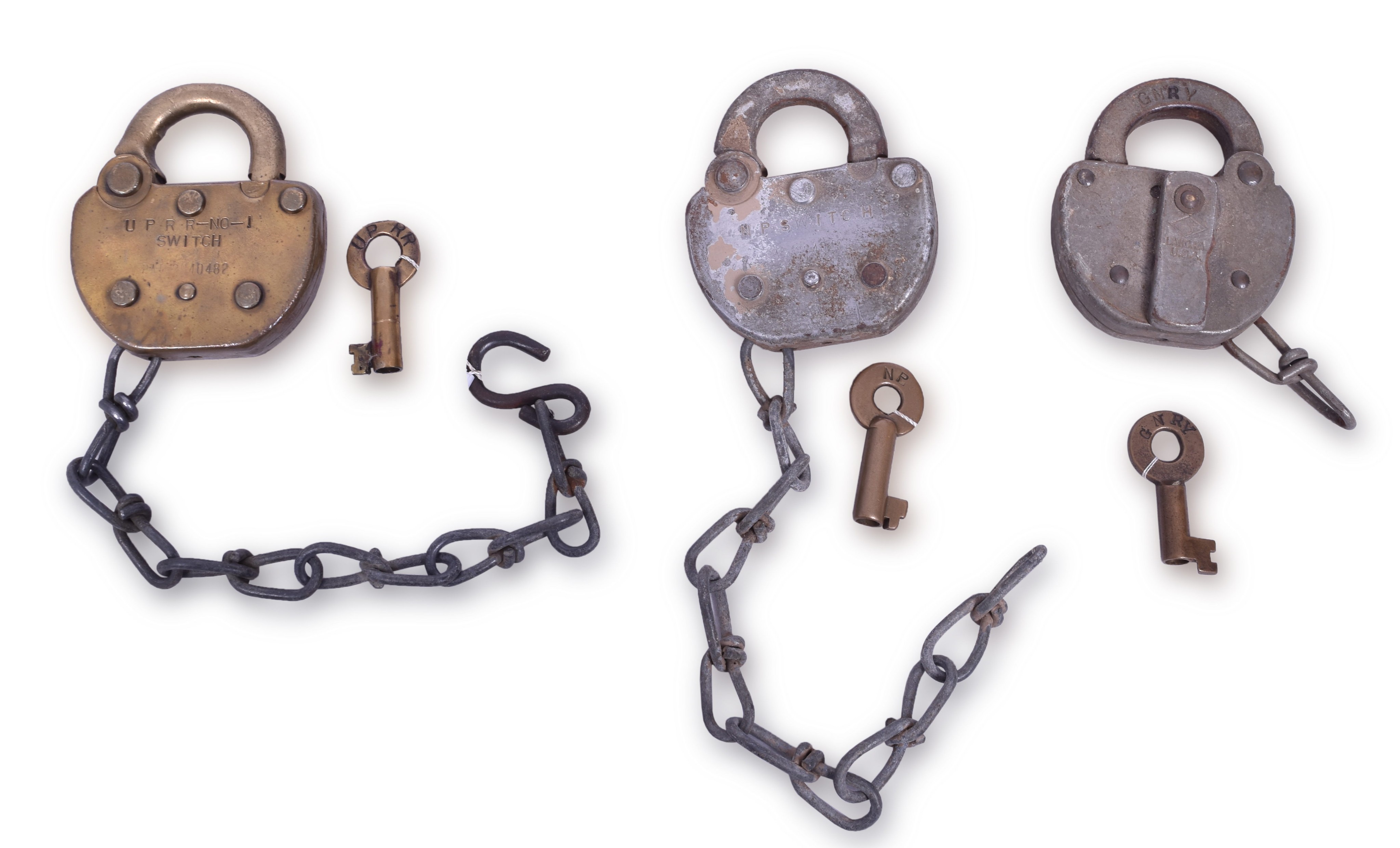 1022 - Northern Pacific, Great Northern, and Union Pacific Railroad Locks - Adlake and Slaymaker thumbnail