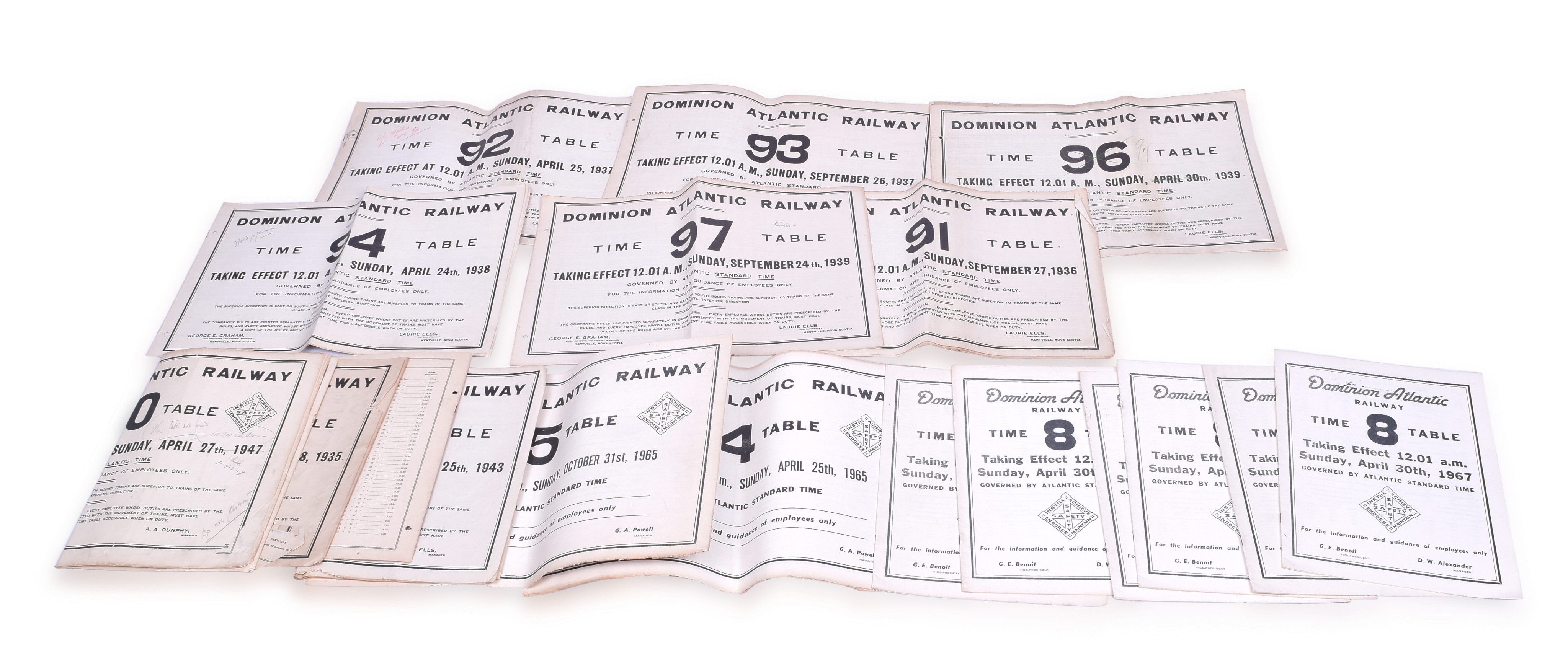 1027 - 17 Dominion Atlantic Railway Employee Timetables thumbnail