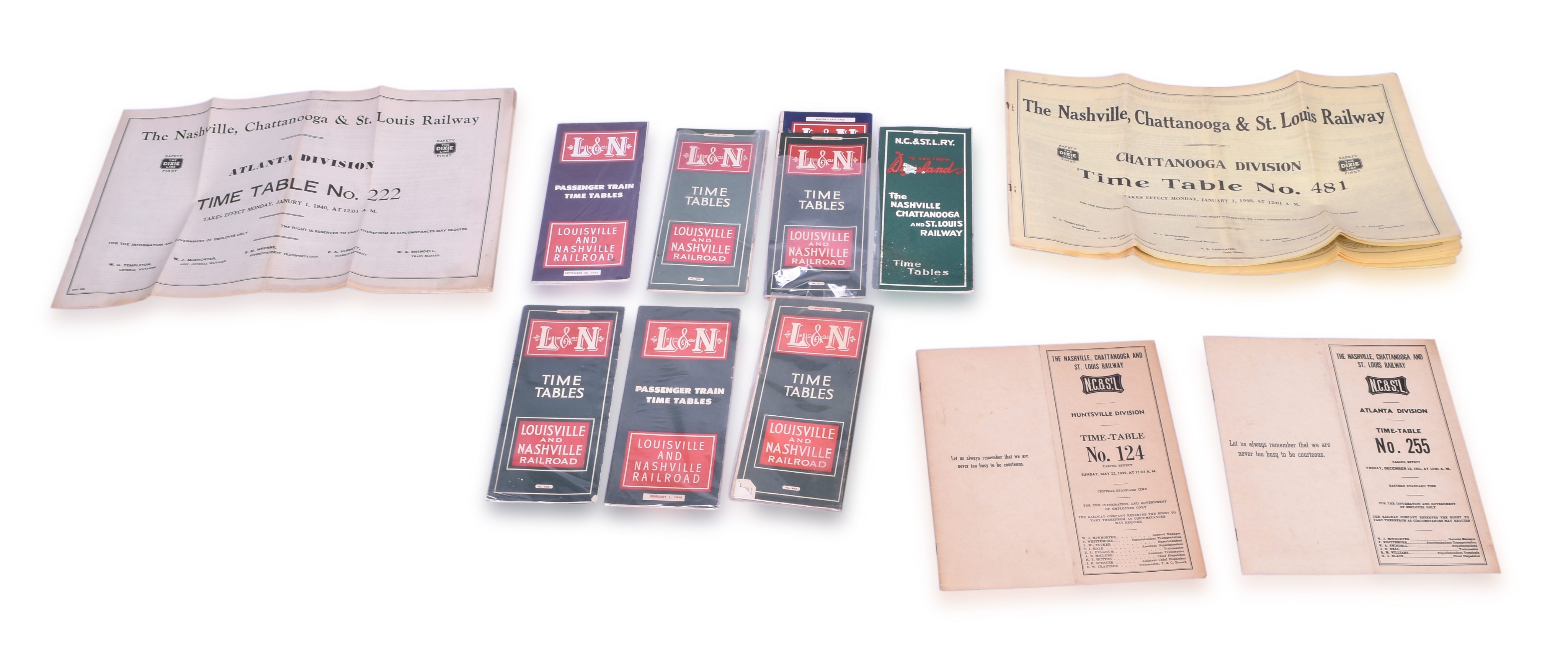 1033 - Louisville and Nashville and Nashville Chattanooga & St. Louis Railway Employee and Public Timetables thumbnail