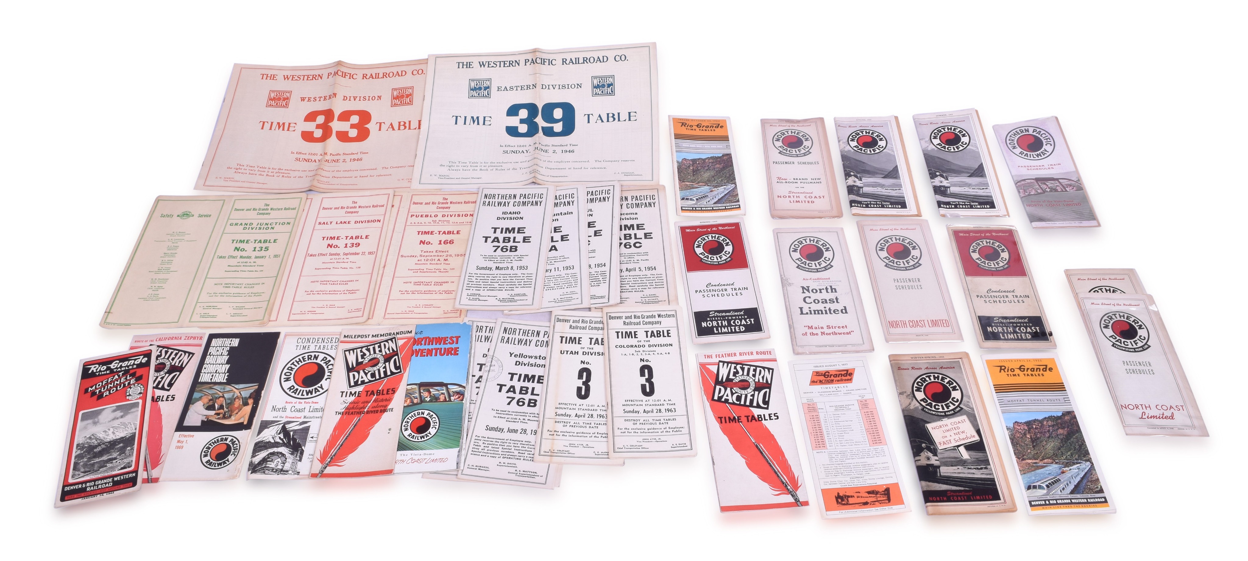 1035 - Northern Pacific, Western Pacific, and Rio Grande Railroad Employee and Public Timetables thumbnail