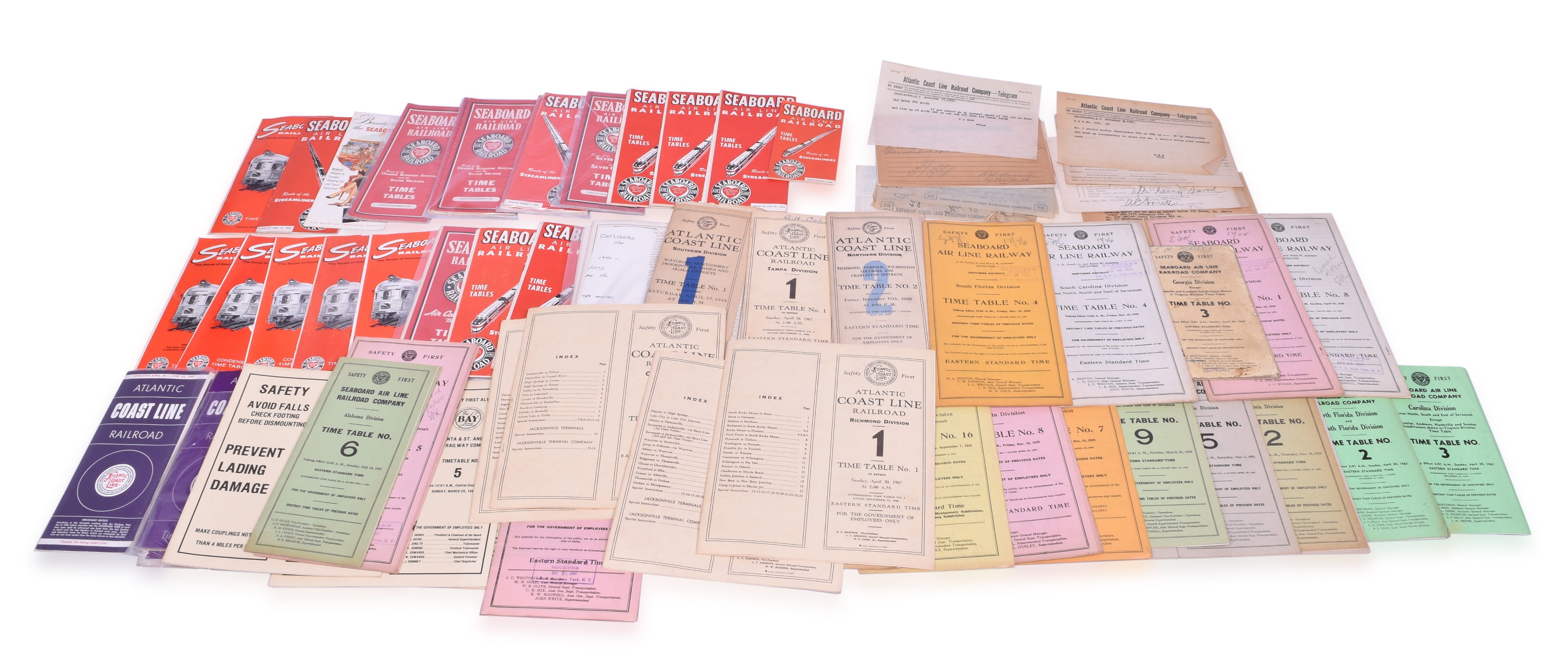 1039 - 50+ Seaboard, Atlantic Coast Line, and Atlanta & St. Andrews Bay Railway Employee and Public Timetables thumbnail