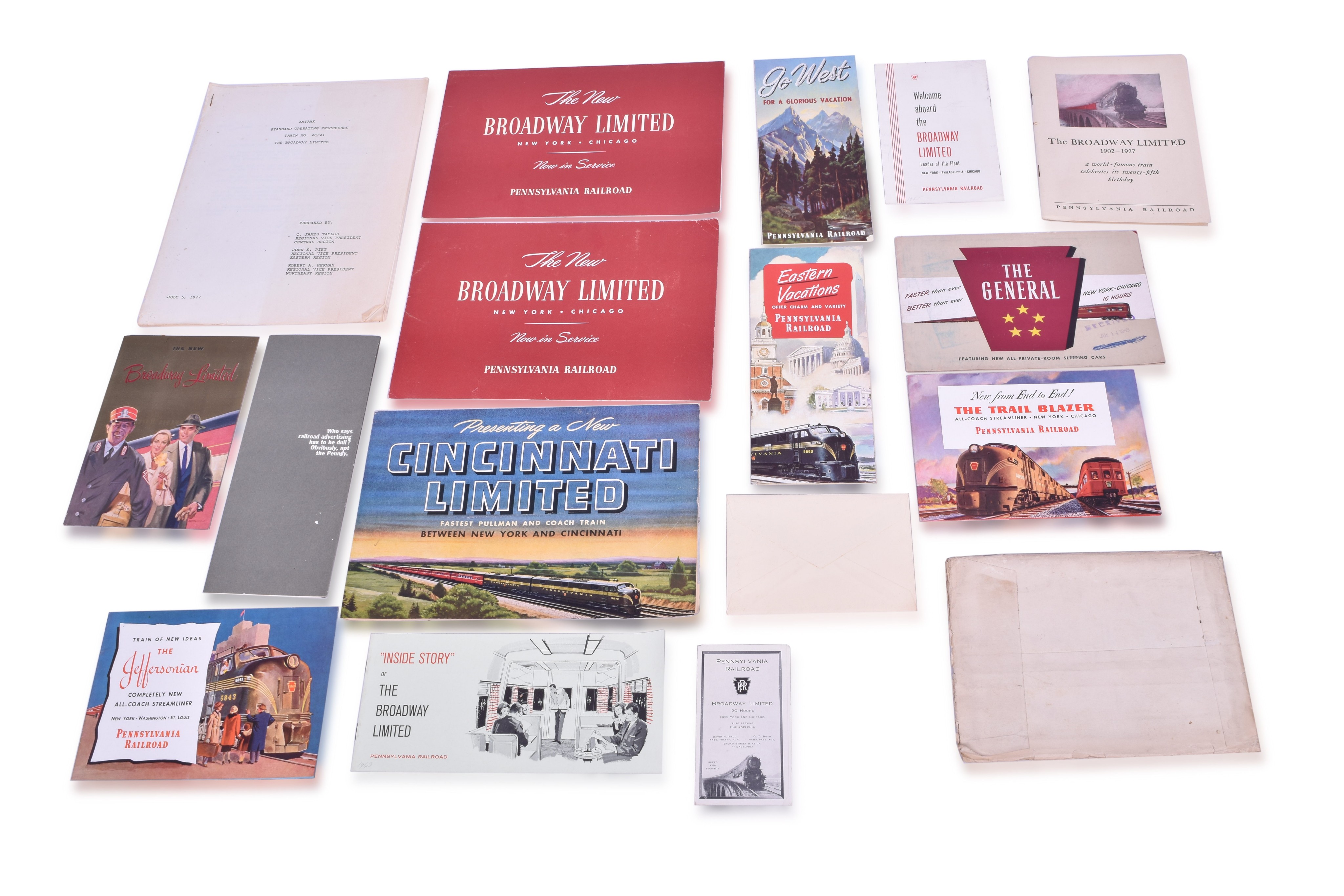 1053 - Pennsylvania Color Passenger Train and Broadway Limited Specific Promotional Papers and Materials thumbnail