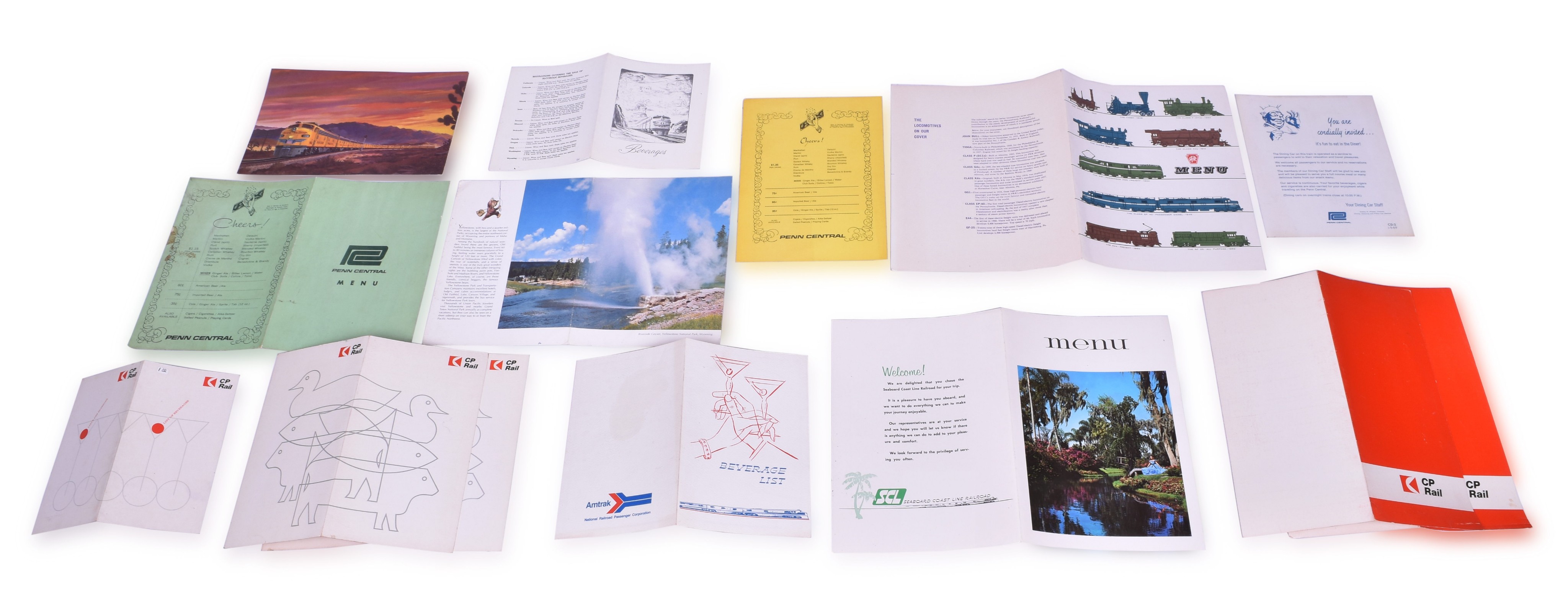 1063 - Railroad Menu Group - Union Pacific, CP Rail, Penn Central, Amtrak thumbnail