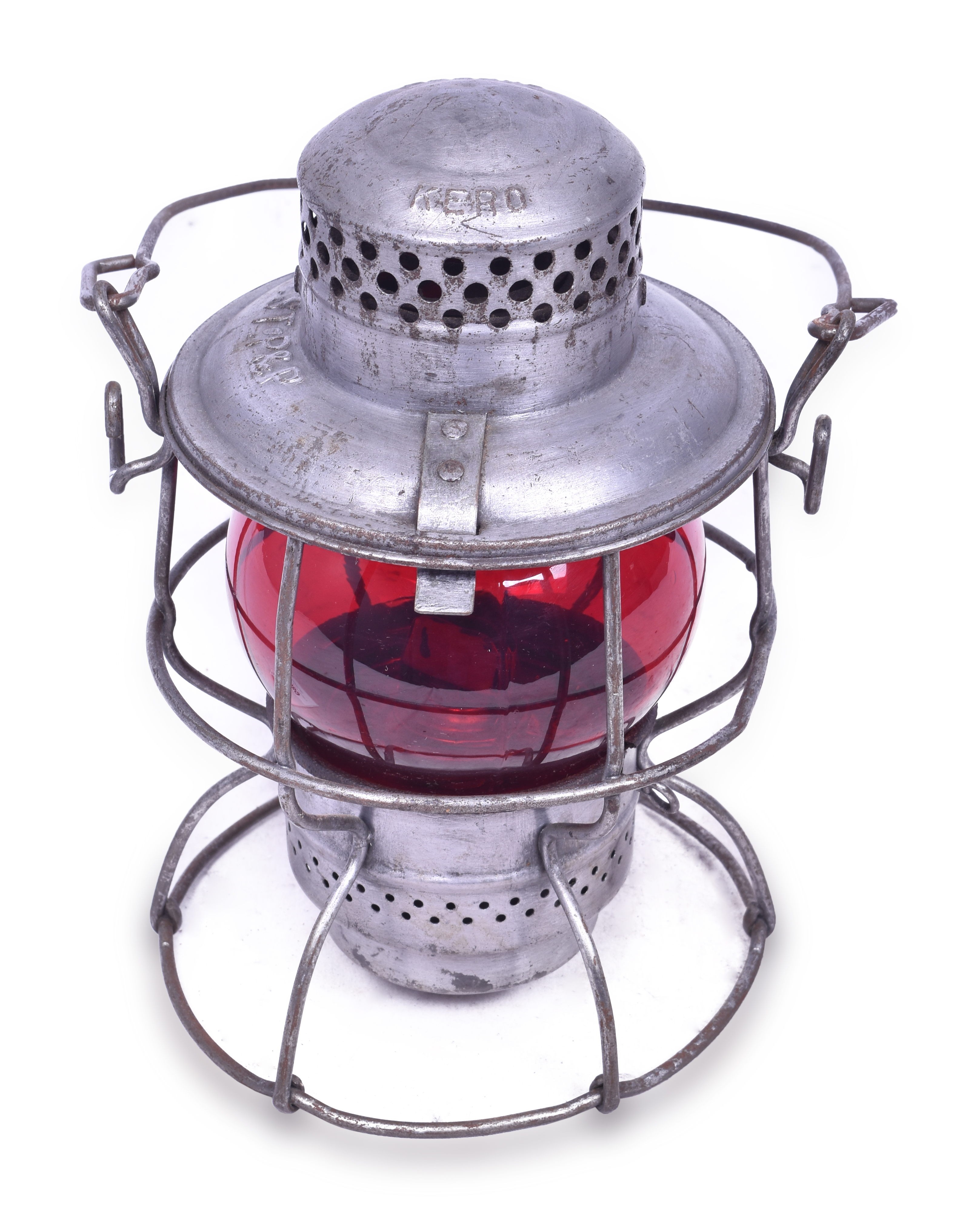 1089 - Adlake Kero Milwaukee Road Railroad Red Globe Lantern thumbnail