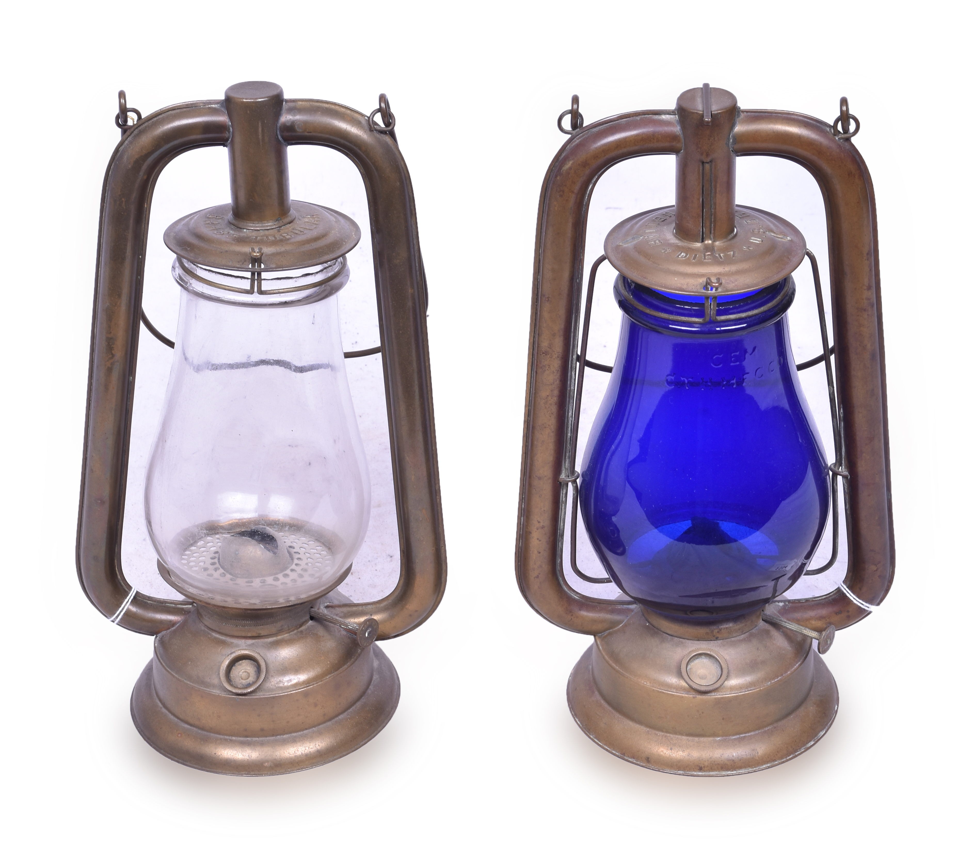 1104 - Pair of Dietz Tubular Brass Lanterns thumbnail