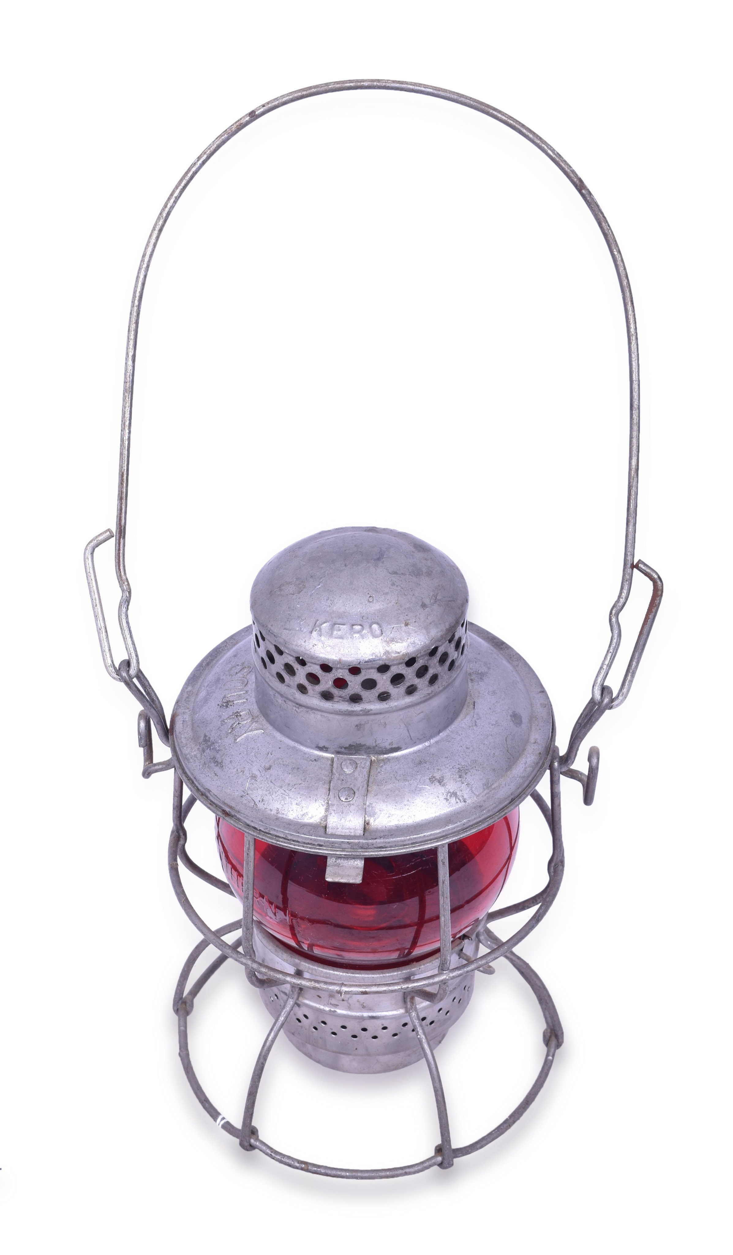 1117 - Adlake Kero Southern Railway Red Globe Lantern - Unfired thumbnail