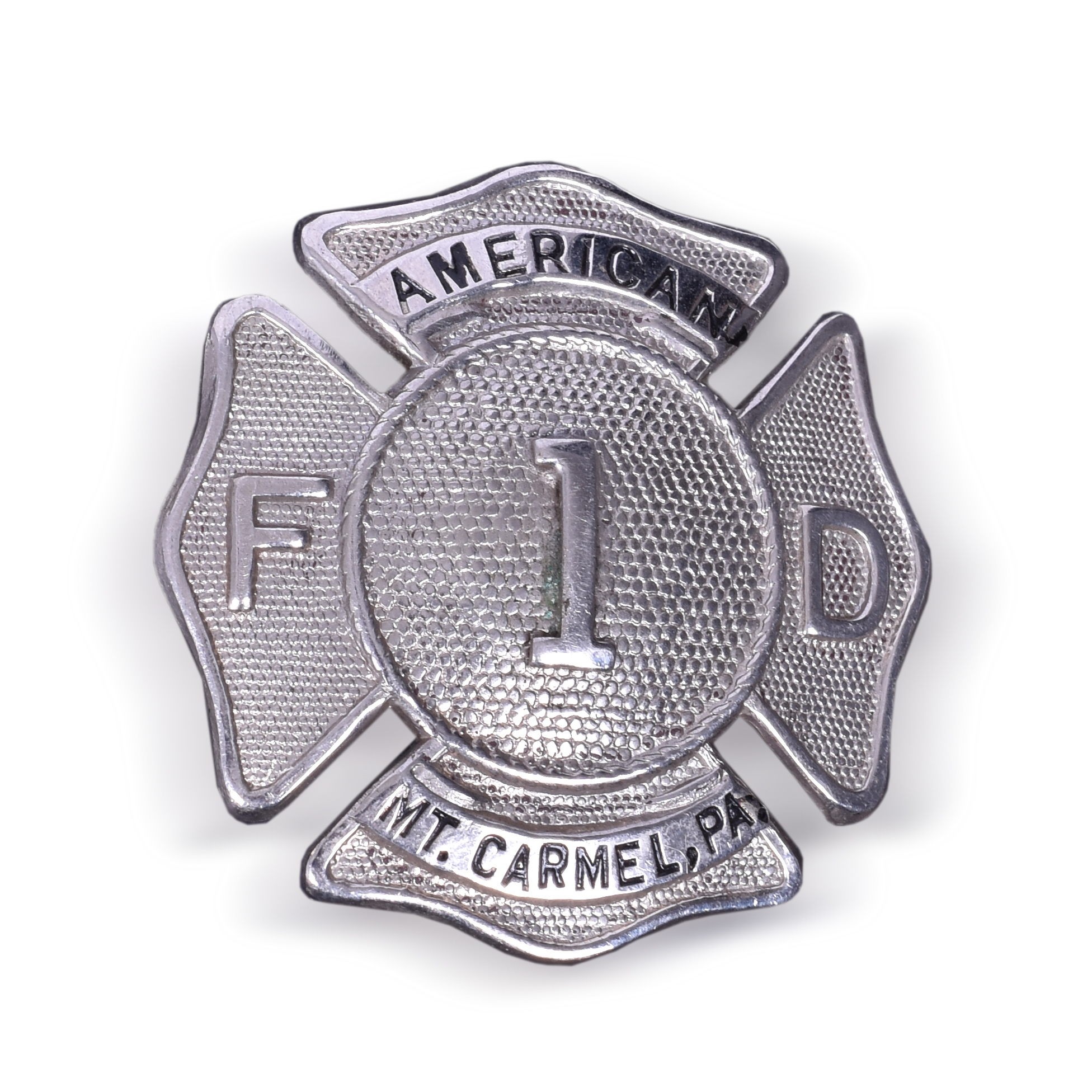 1143A - American Fire Department Mt. Carmel Pennsylvania Screw Back Badge thumbnail